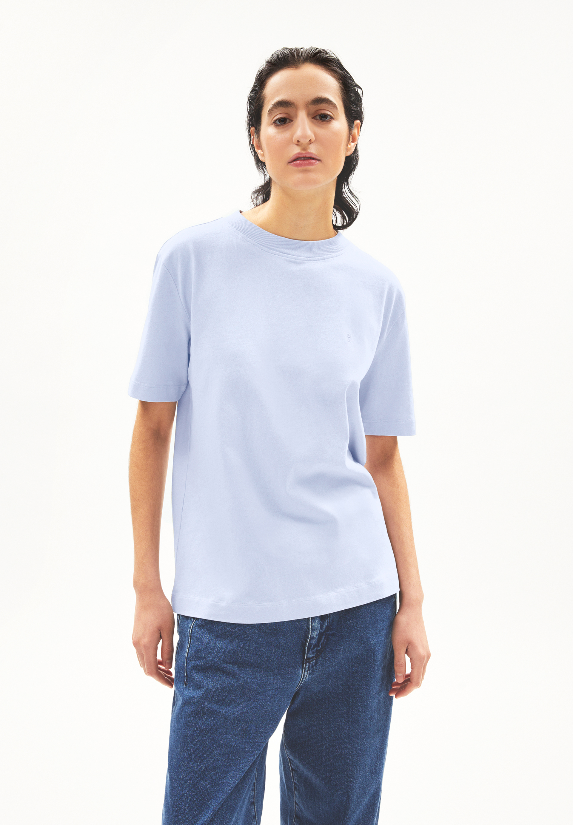 TARJAA - Frauen Loose Fit T-Shirt - blau