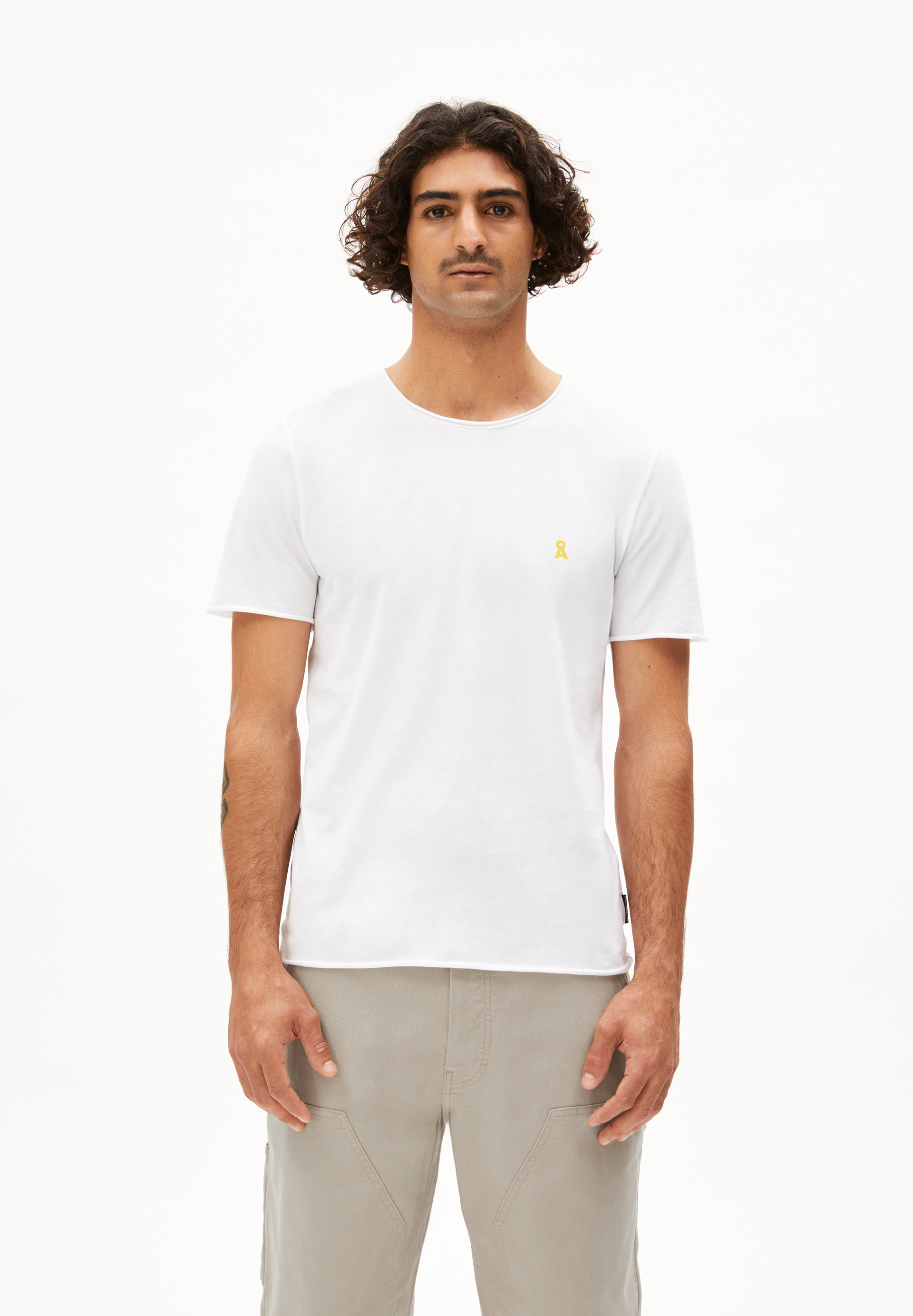 JAAMES CLASSIC - Männer Regular Fit T-Shirt - weiss