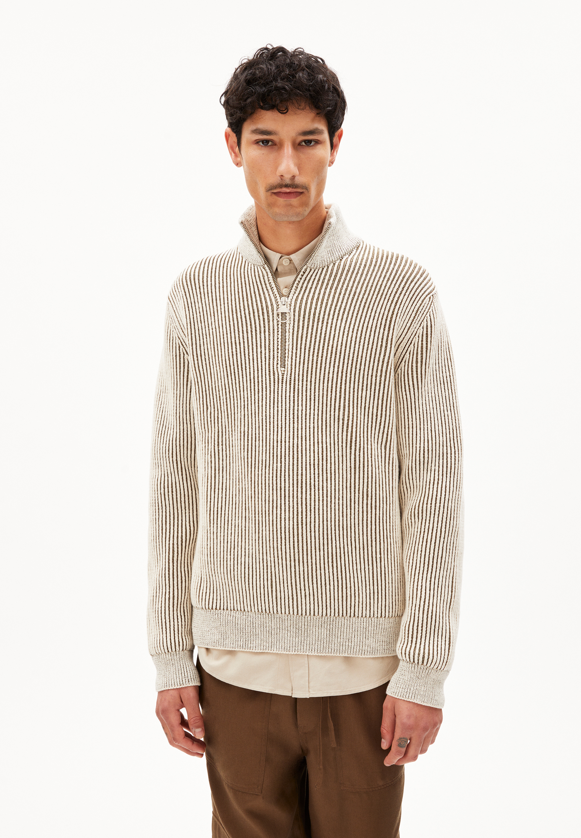 MAATEY - Männer Regular Fit Strickpullover - mehrfarbig