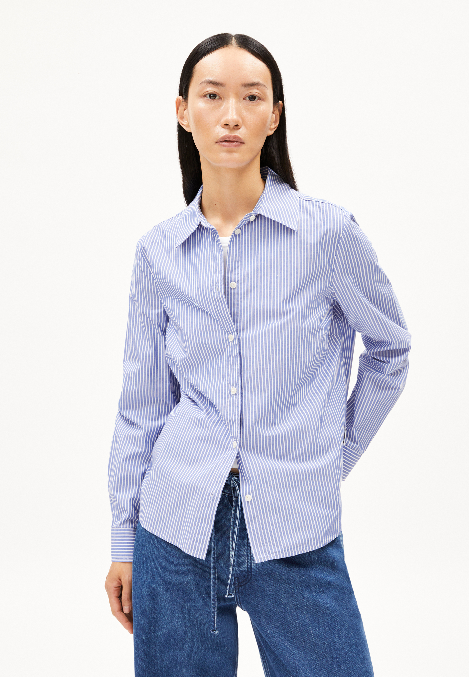 LOUILAA STRIPED - Frauen Relaxed Fit Bluse - mehrfarbig