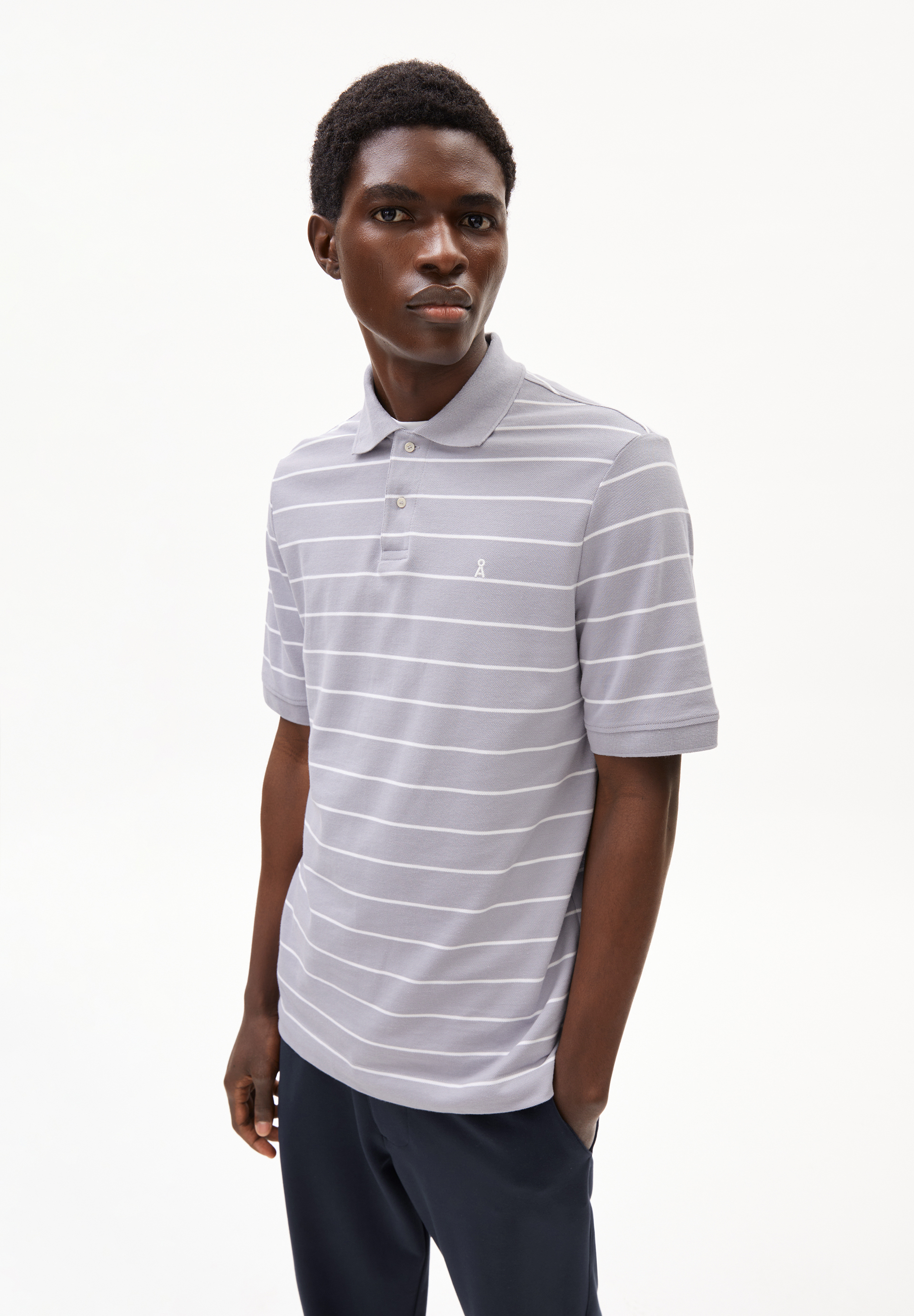 MAARIO STRIPES - Männer Regular Fit Poloshirt - mehrfarbig