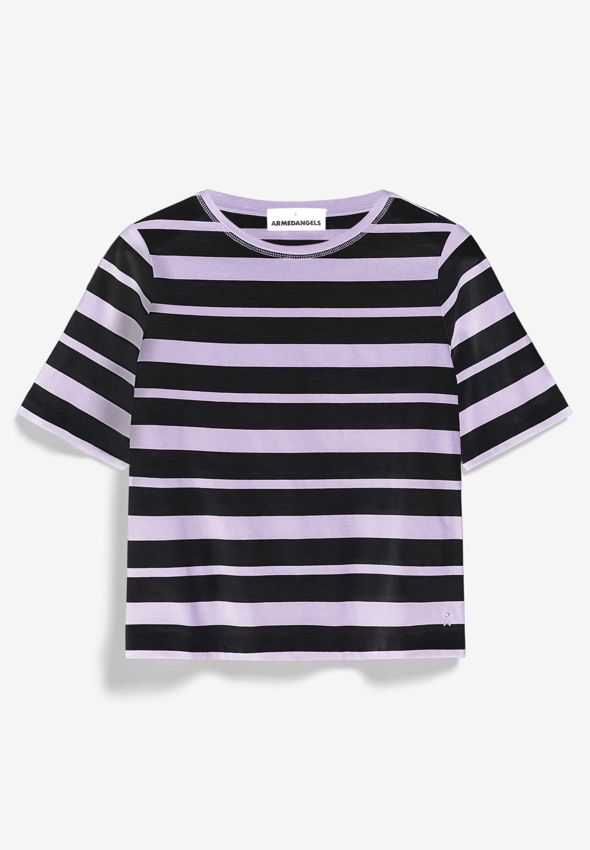 T-Shirts & Longsleeves FINIAA BLOCK STRIPES in lavender light-black by  ARMEDANGELS