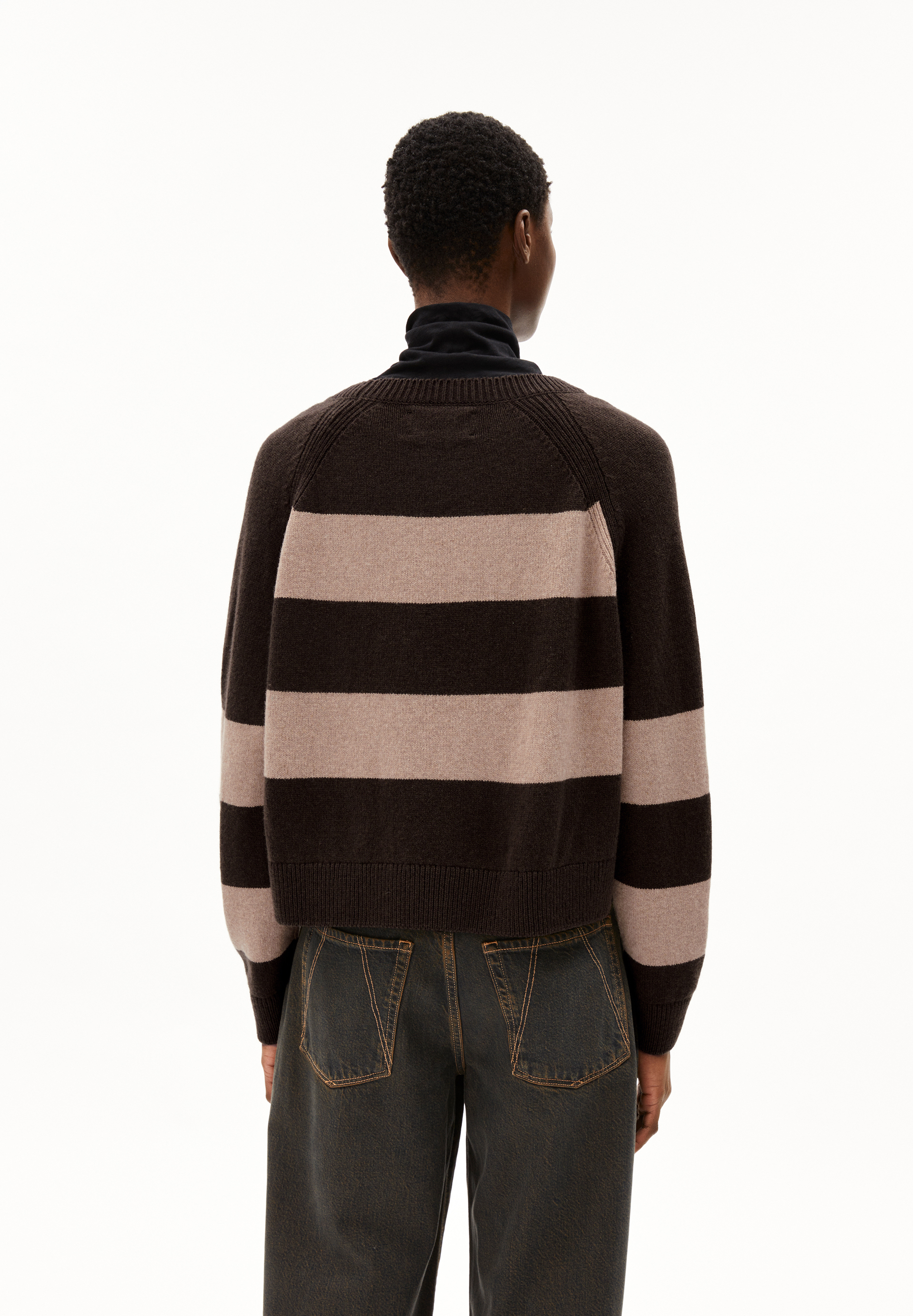 DILIRIAA STRIPES Sweater Loose Fit made of Organic Wool Mix