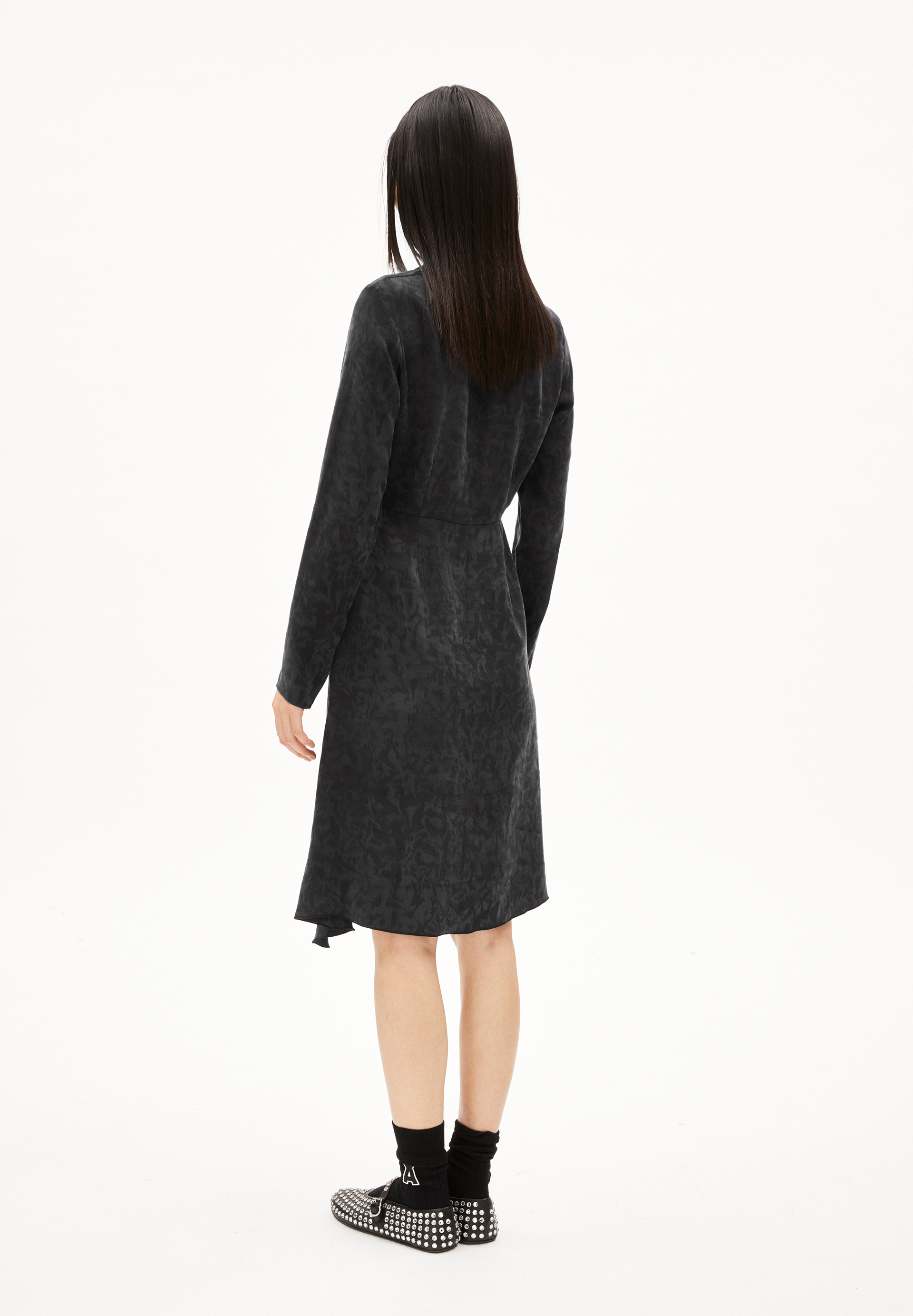 TINRAA JACQ Woven Dress Regular Fit made of TENCEL™ Lyocell Mix