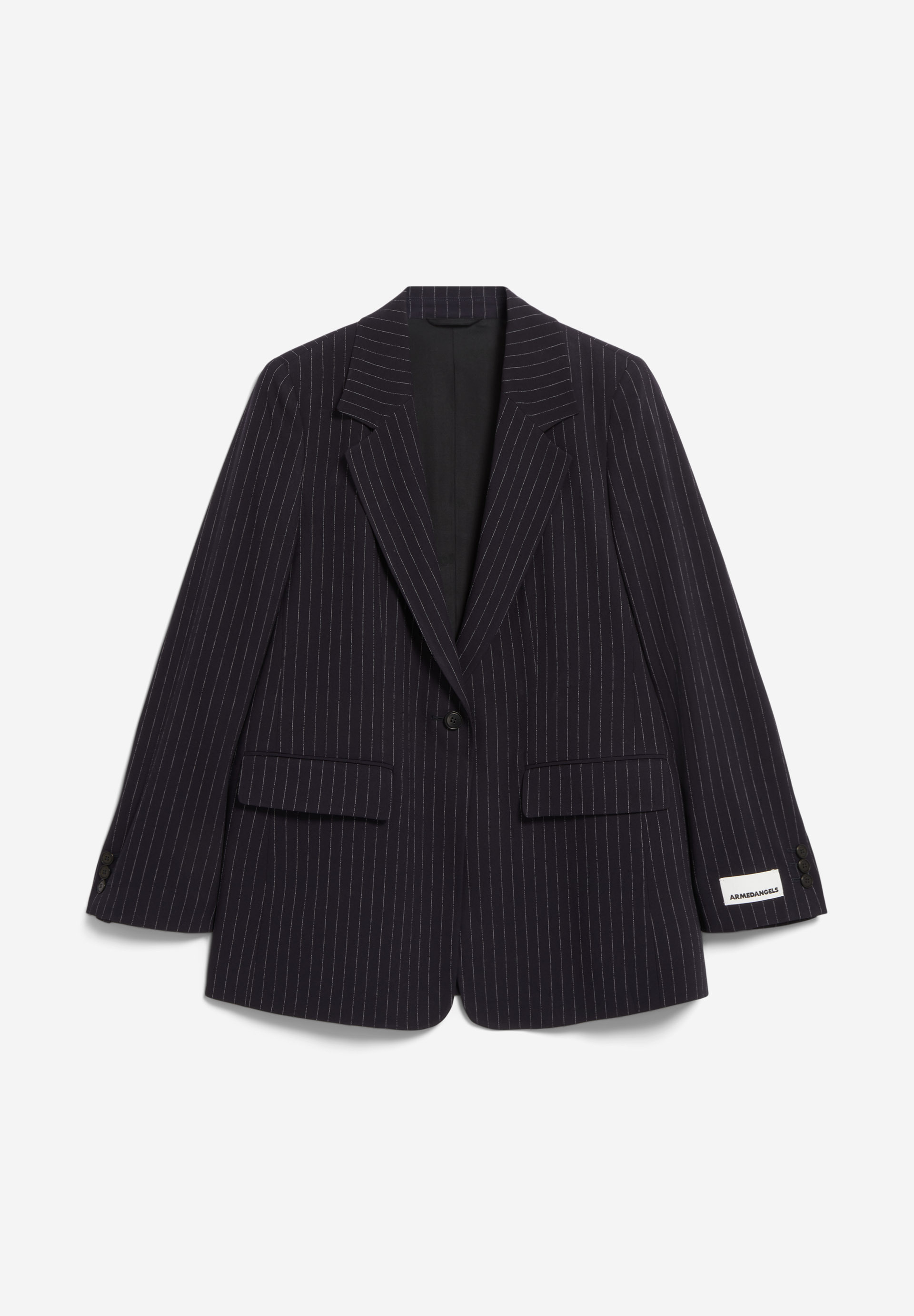 MIKAALA PINSTRIPE Blazer met relaxed fit van LENZING™ ECOVERO™-viscosemix