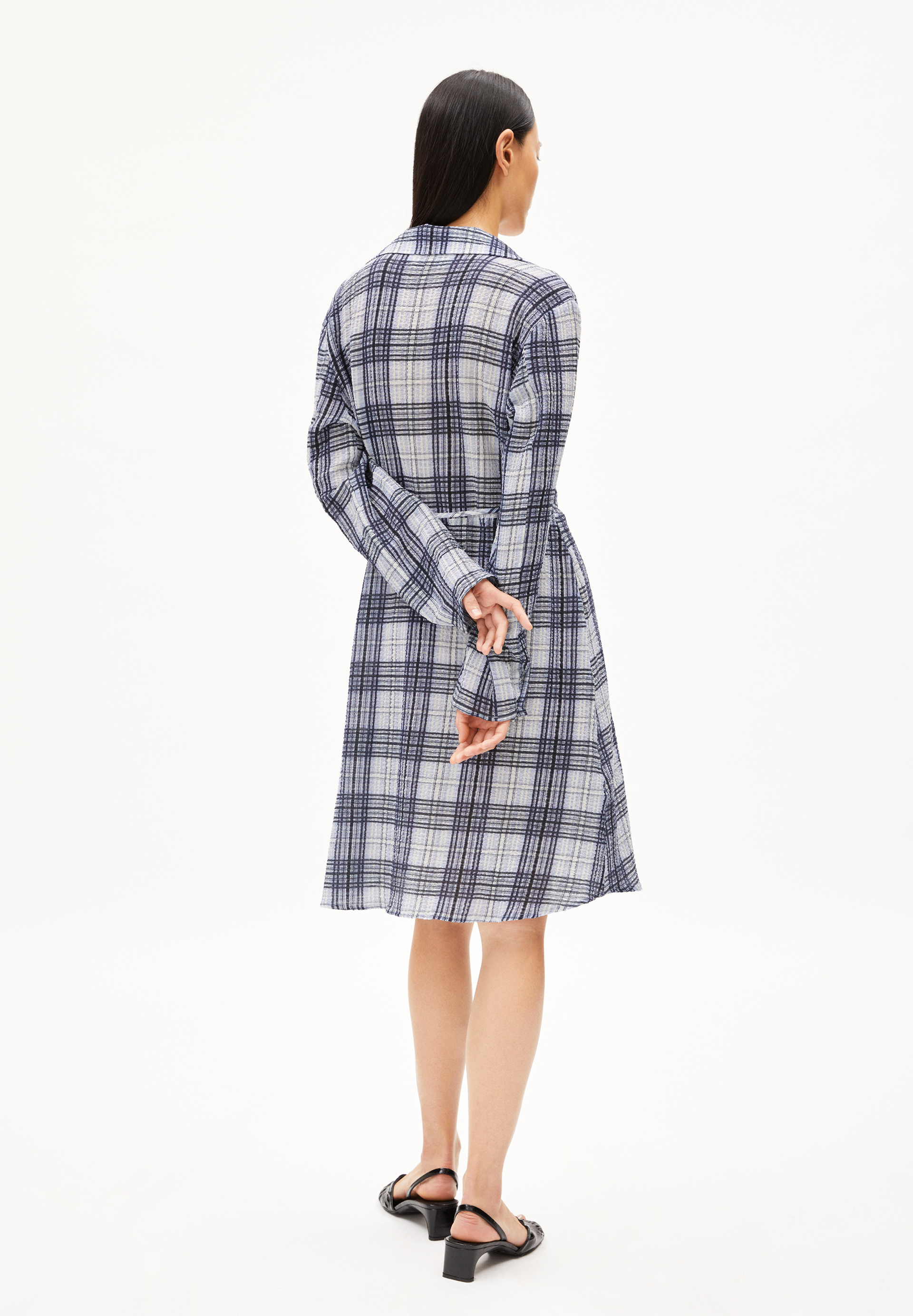 FEMAALE CHECK Woven Dress made of Organic Cotton Mix