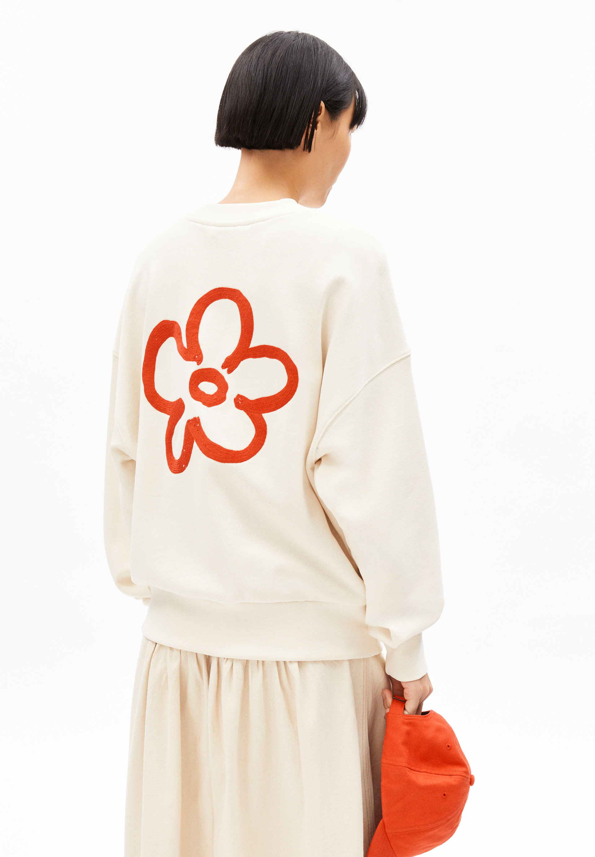 ALIZAA FLOWER Sweat-shirt en coton biologique