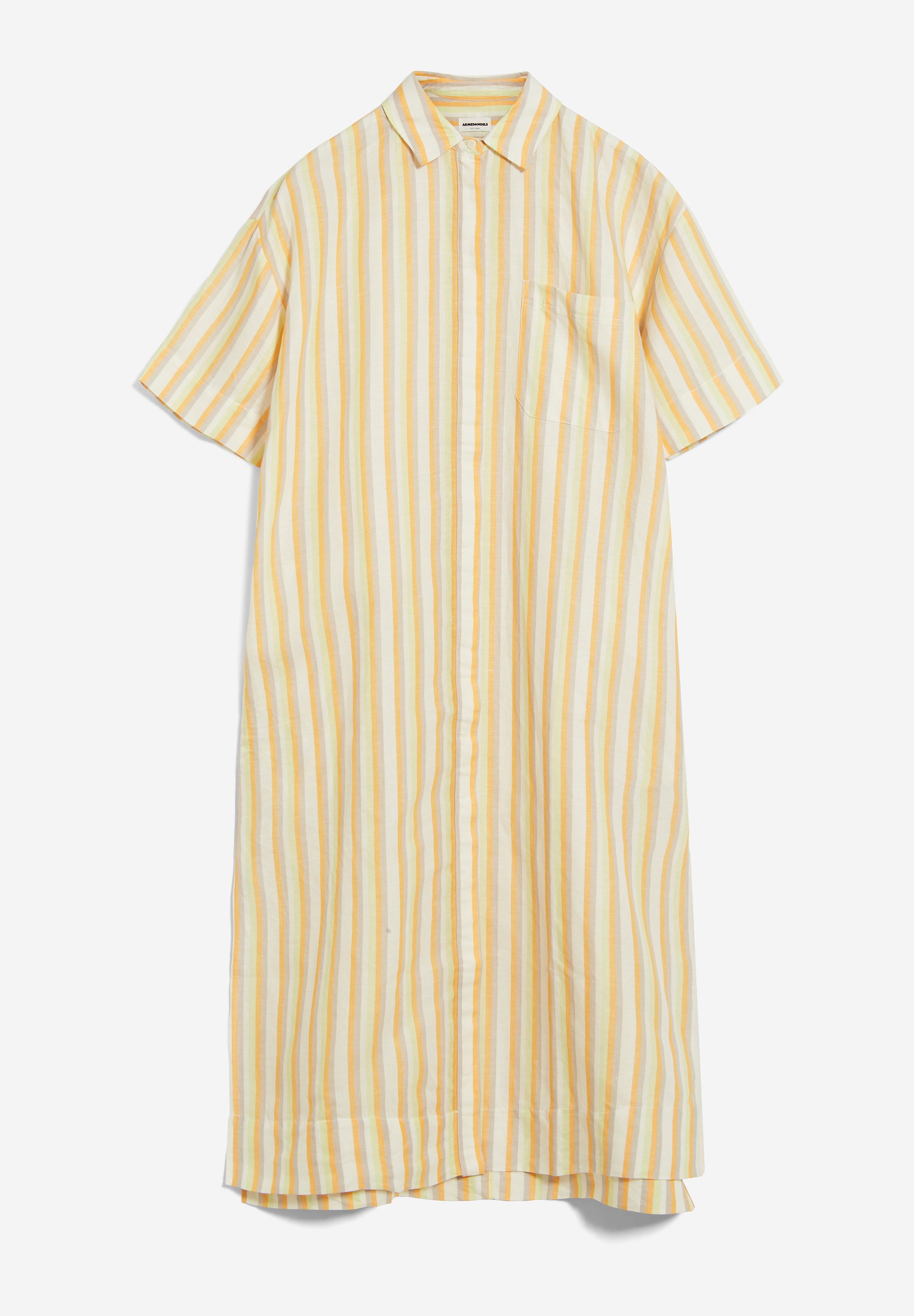 SESSAA STRIPED LINO Robe en toile coupe oversize en lin mélangé