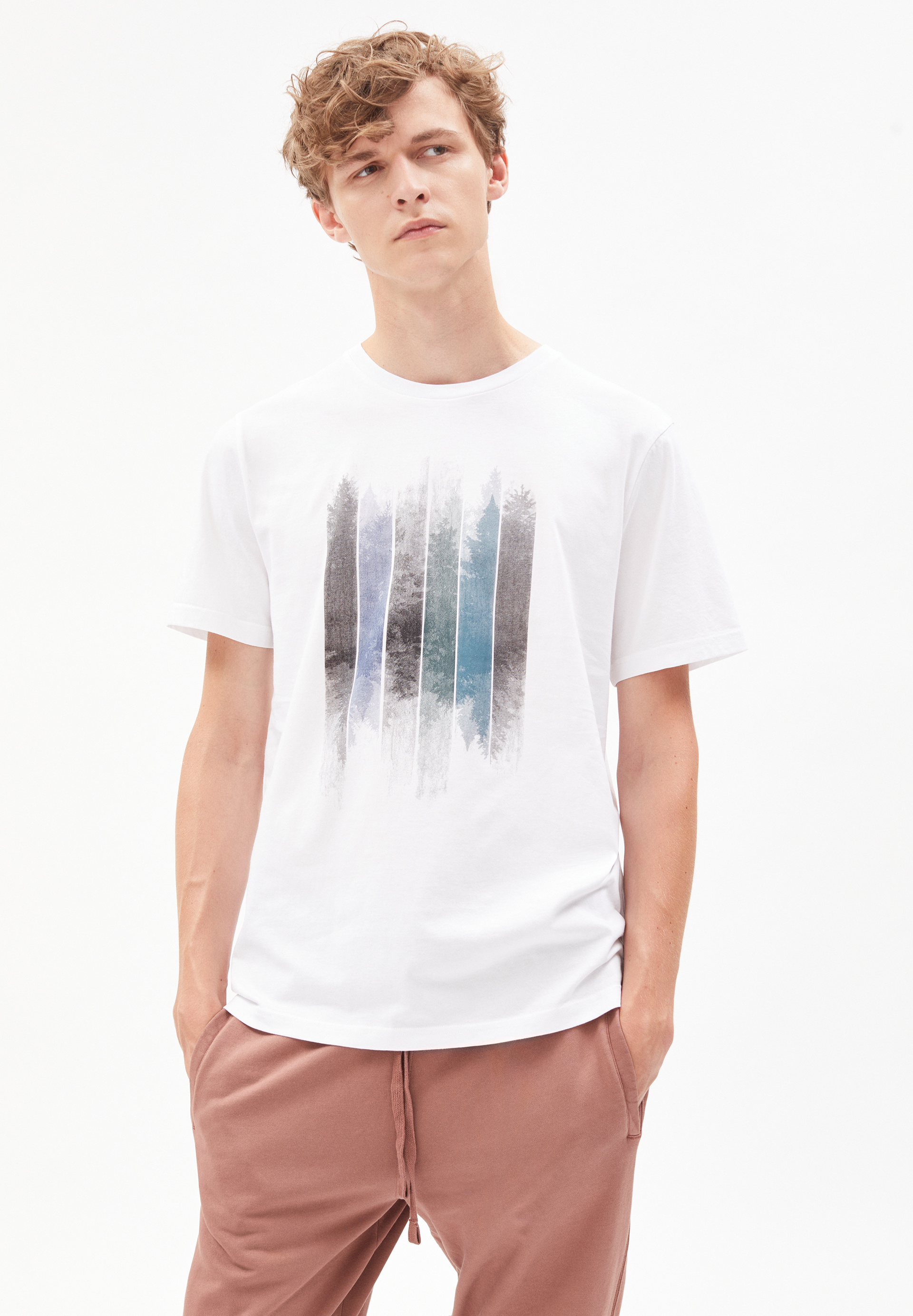 JAAMES PATCHWORK TREES T-shirt en coton bio