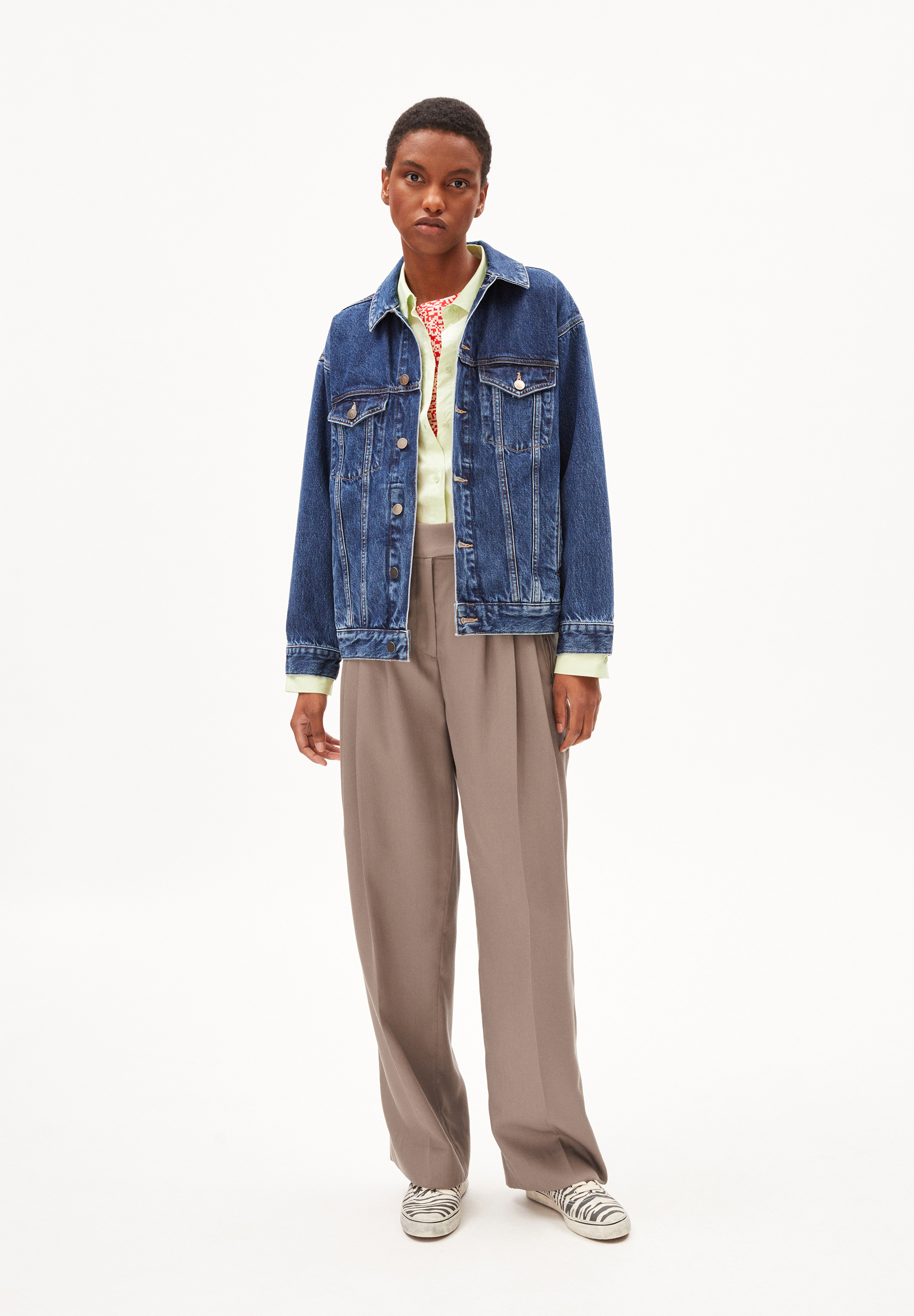 VELITAA OVERSIZED Denim Jacket Oversized Fit made of Organic Cotton Mix