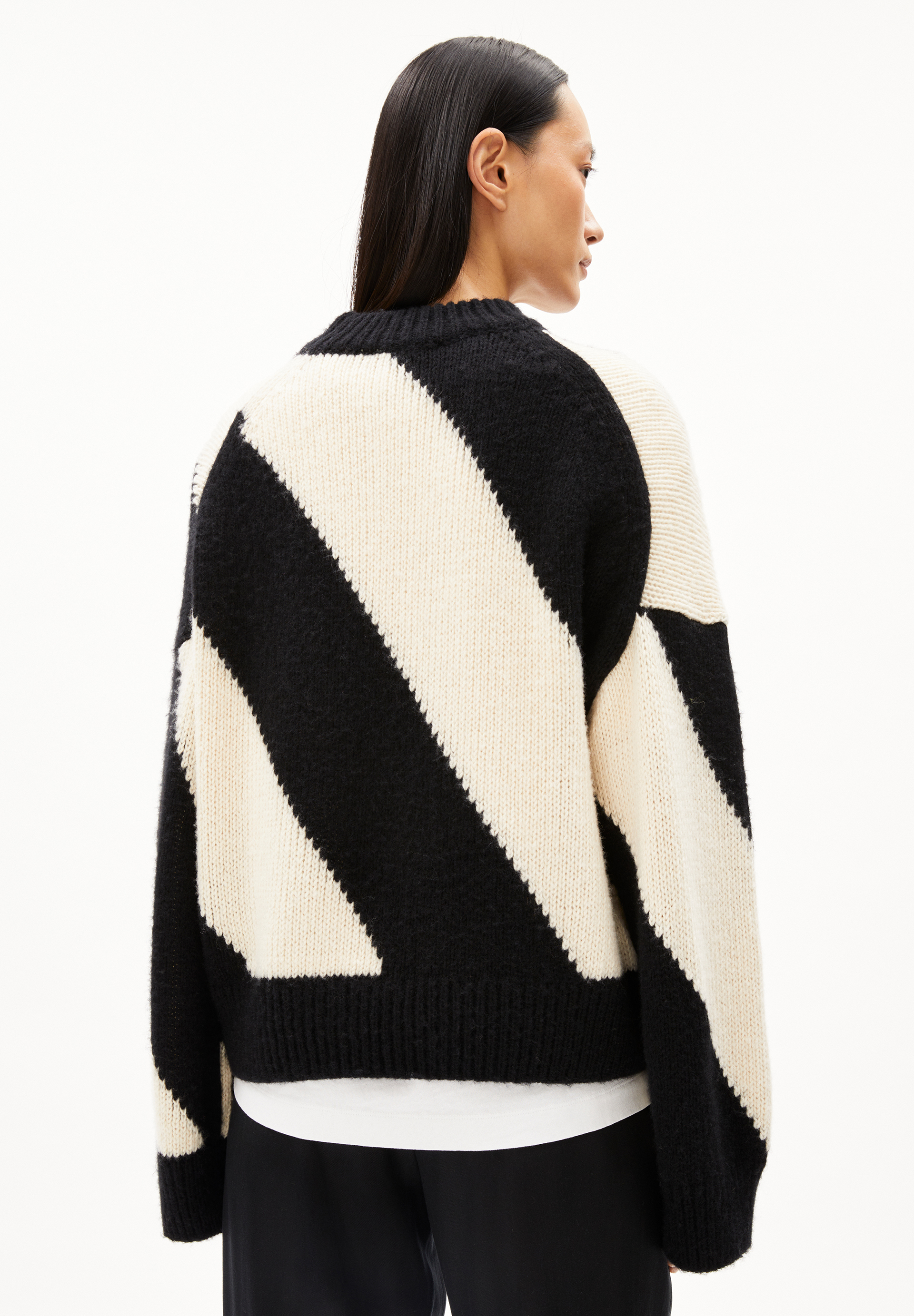 SADNAA STRIPES Sweater Oversized Fit made of Merino-Wool Mix