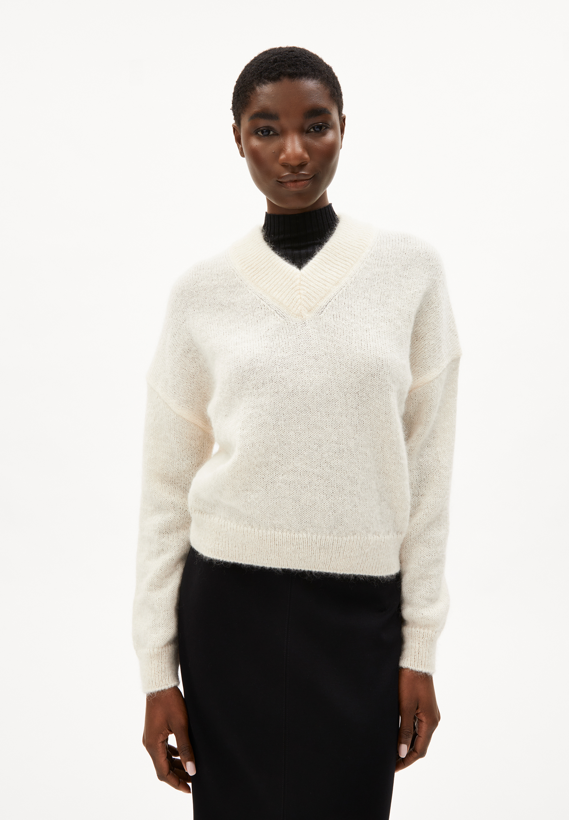 ALBASAA MOHAIR Pullover Oversized Fit aus Mohair-Woll Mix