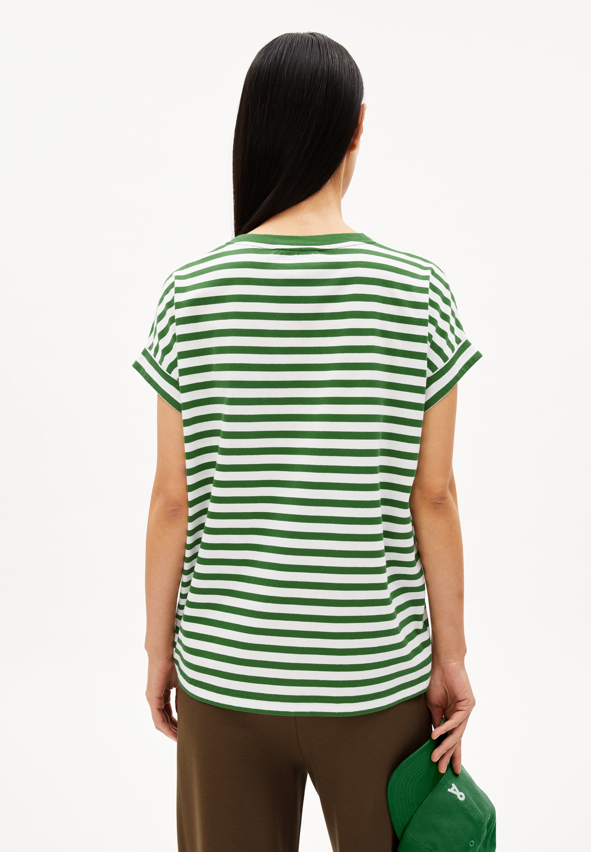 IDAARA STRIPES T-shirt à coupe ample en coton bio