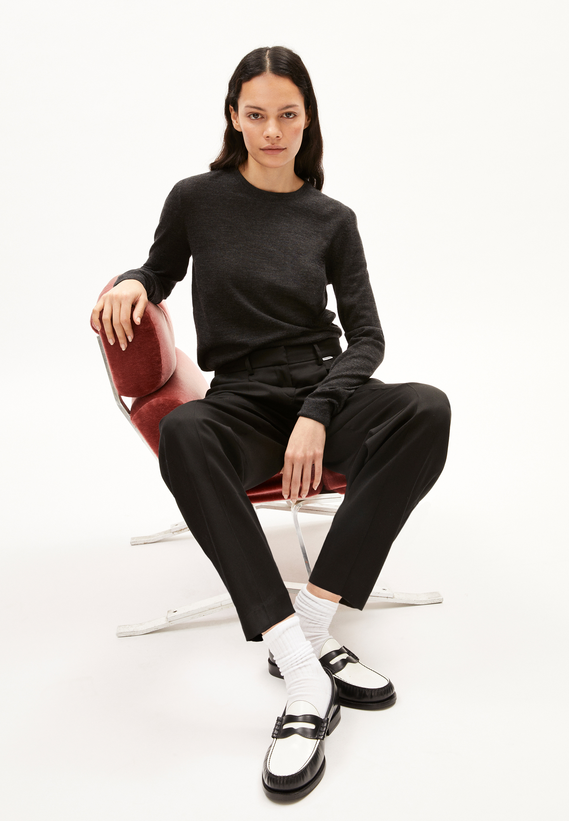 ELDIAA Sweater Slim Fit made of extrafine Merino Organic Wool