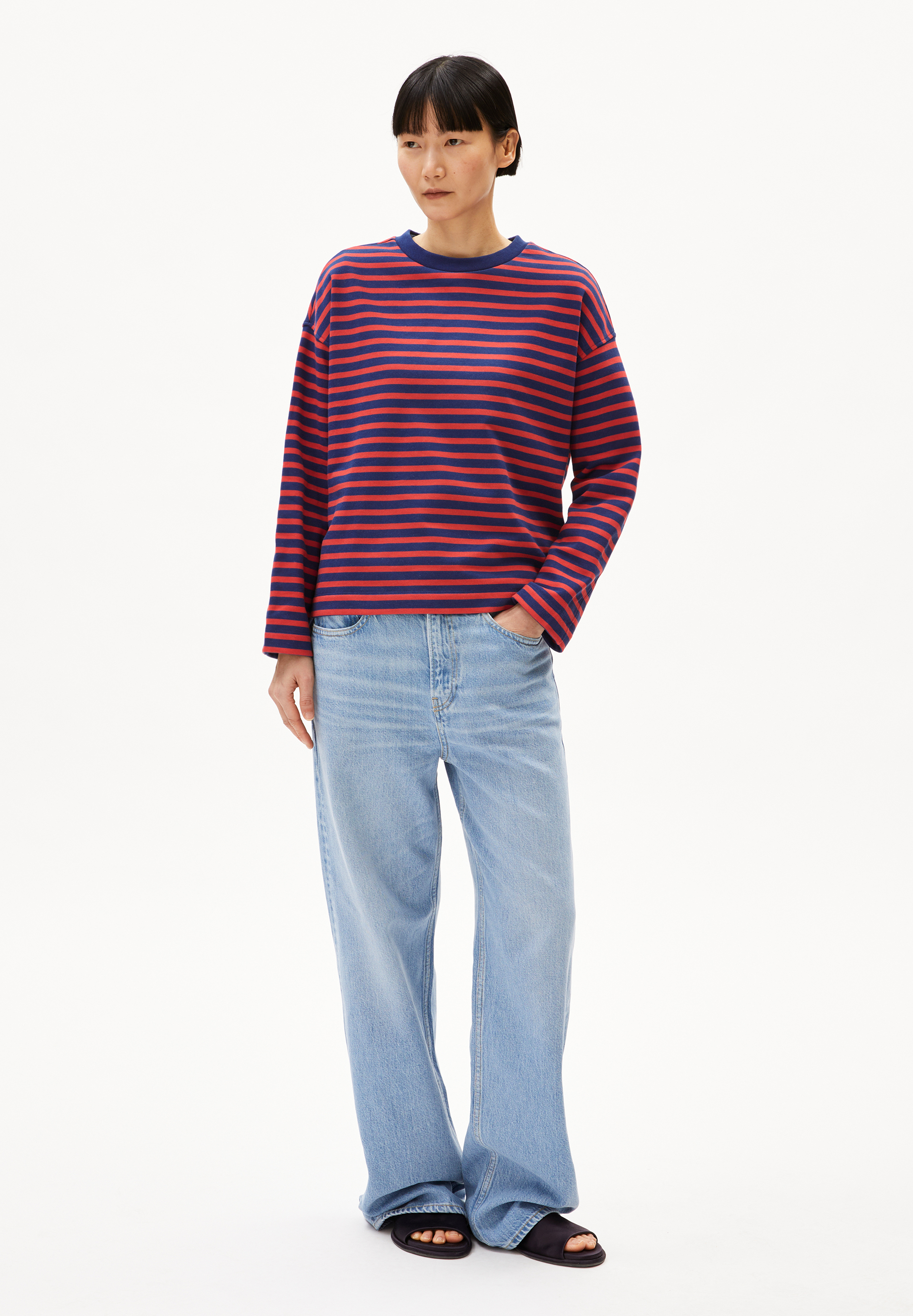 FRANKAA MAARLEN STRIPE Sweatshirt aus Bio-Baumwolle