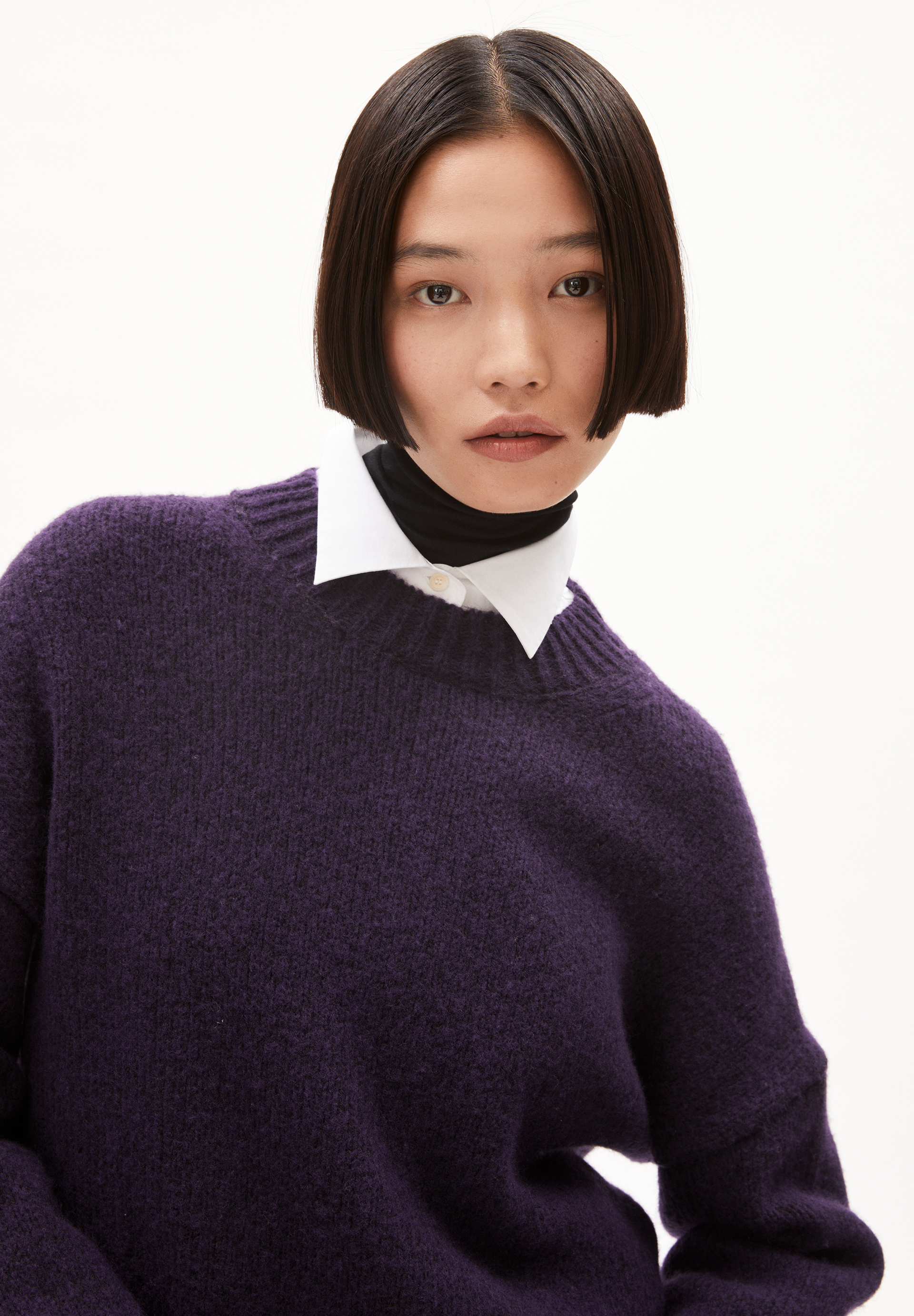 SADNAA SOLID Sweater Oversized Fit made of Merino-Wool Mix