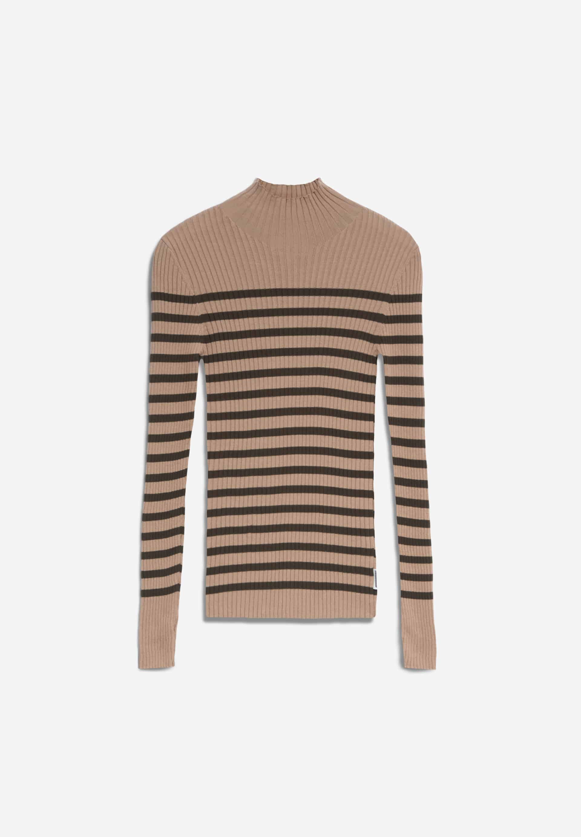 ALAANIA PLACED STRIPES Pullover Slim Fit aus Bio-Baumwolle