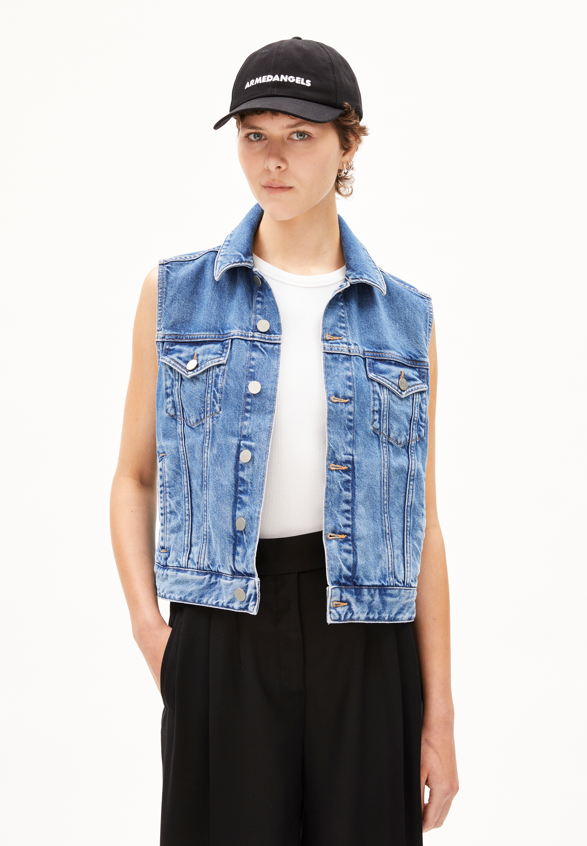 ERSAA Gilet en jean en coton recyclé