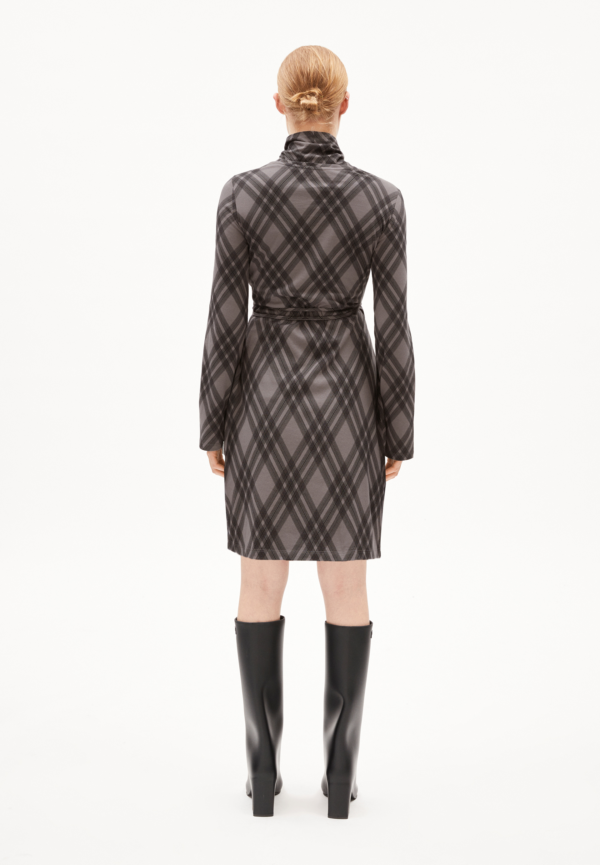 CEETAA ARGYLE Jersey Dress Slim Fit made of Organic Cotton Mix