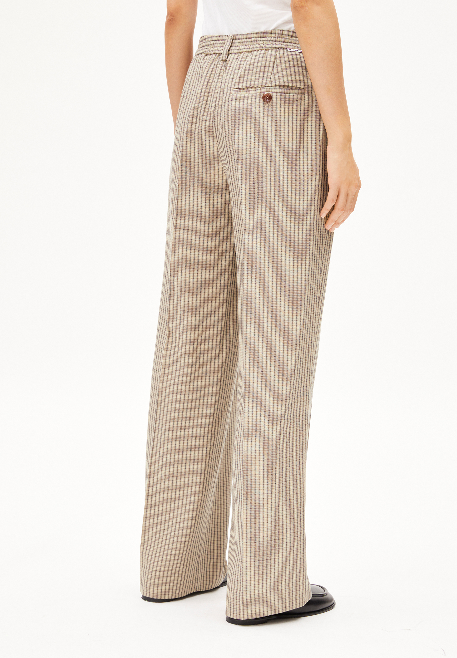 NUMAALI CHECK Pantalon en toile en viscose LENZING™ ECOVERO™