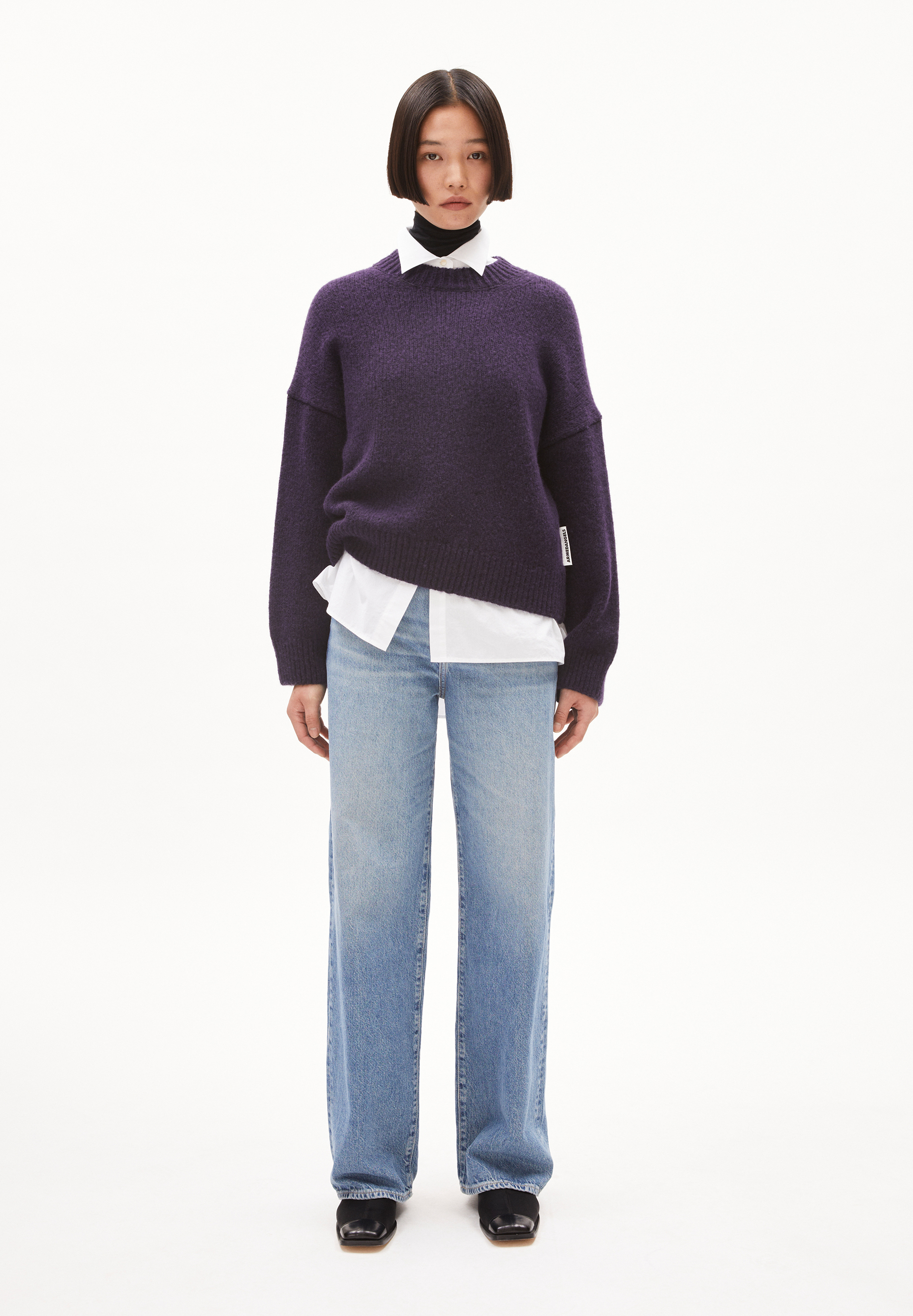 SADNAA SOLID Sweater Oversized Fit made of Merino-Wool Mix