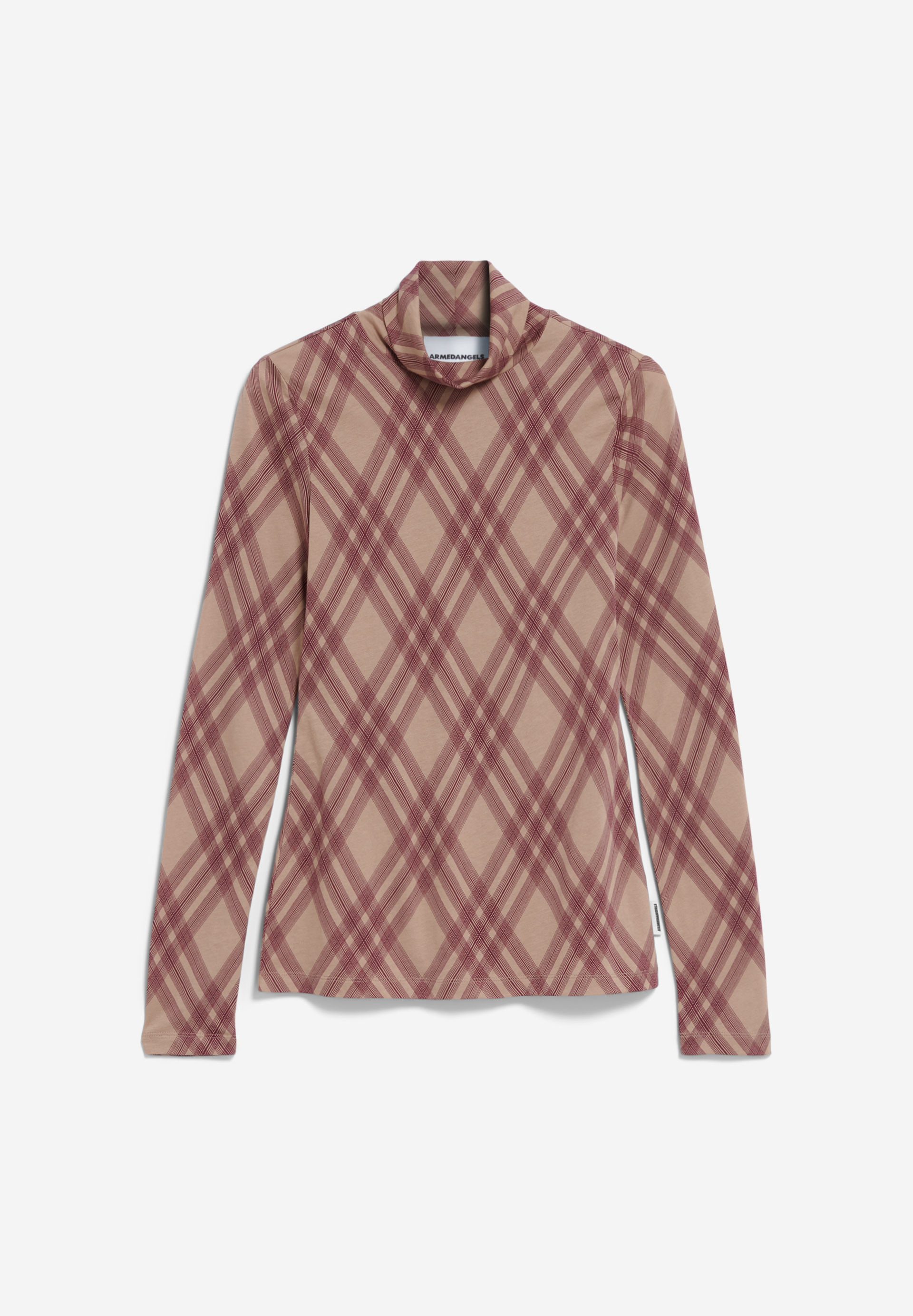 GRAZILIAA ARGYLE Longsleeve Slim Fit van biologisch katoen