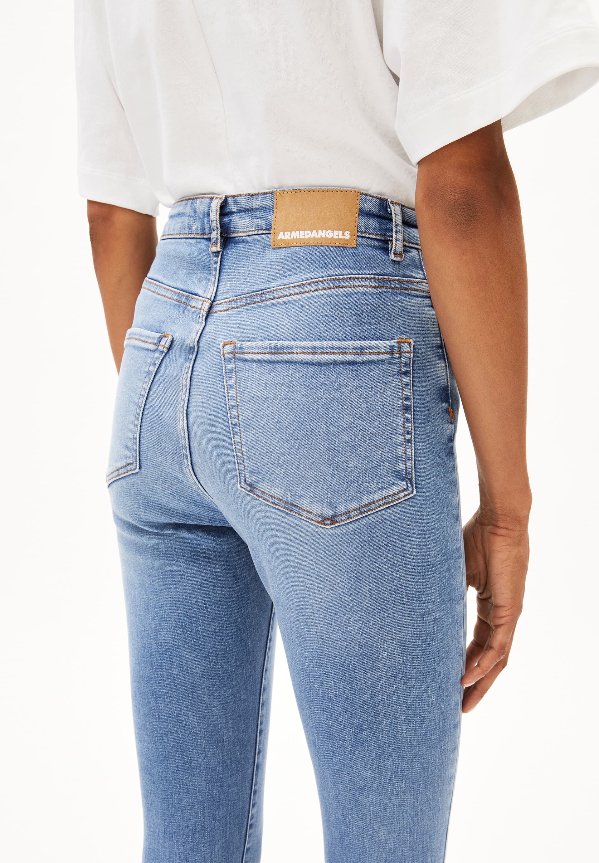 INGAA Jeans skinny leg high waist van biologische katoenmix X-stretch