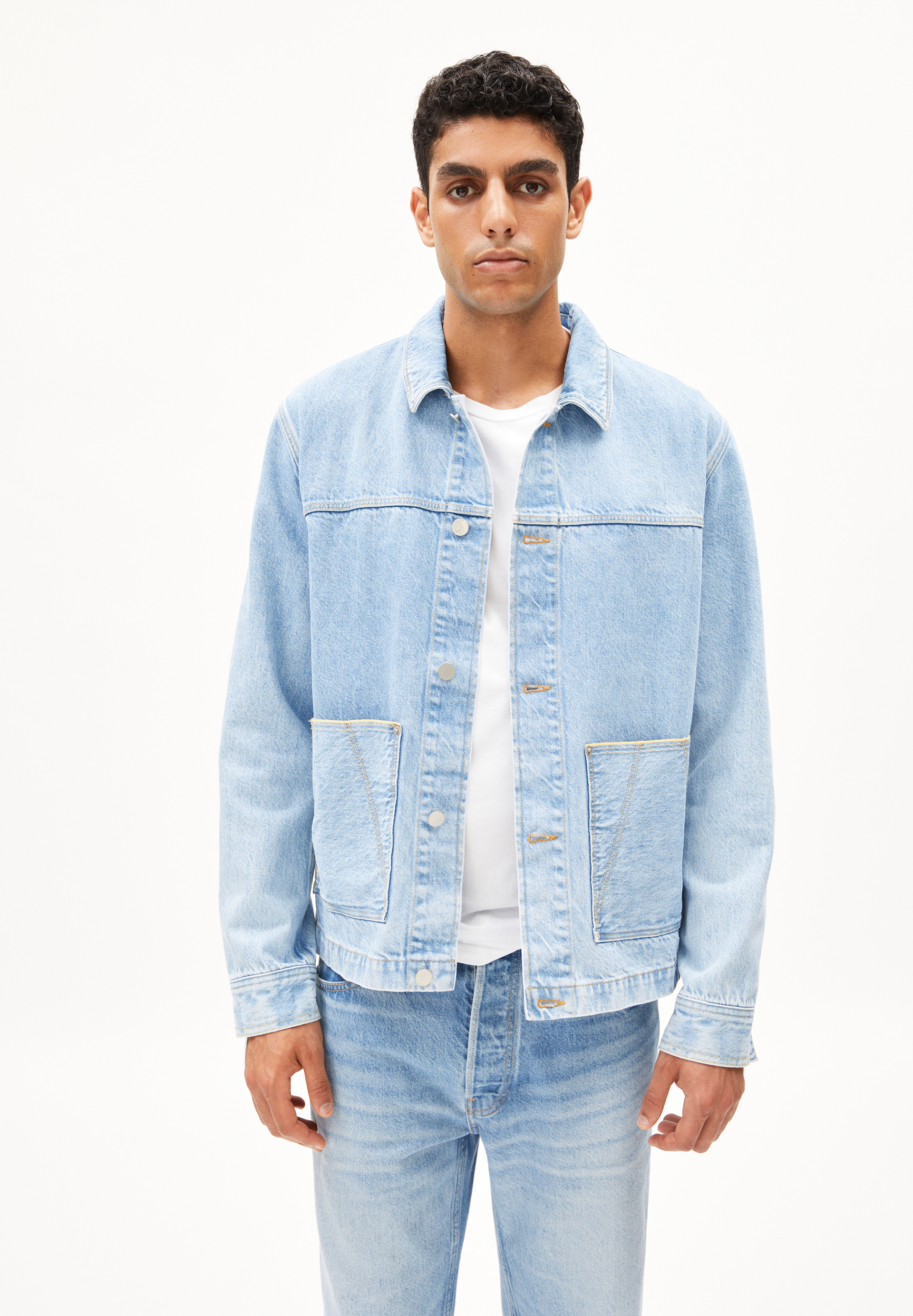 EVAAN Jeansjacke aus Bio-Baumwoll Mix