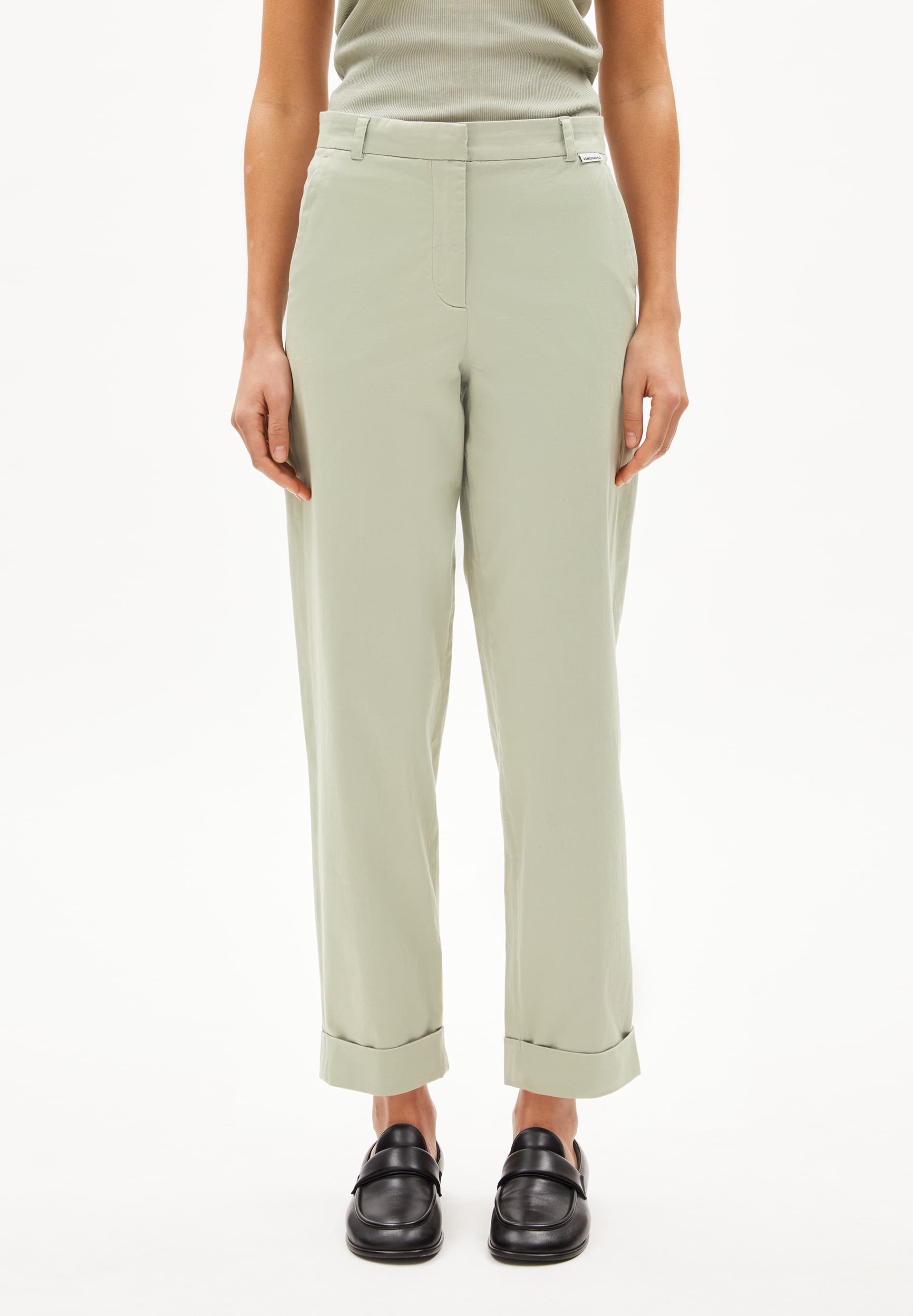 KAADWI Pantalon en toile en coton bio mélangé