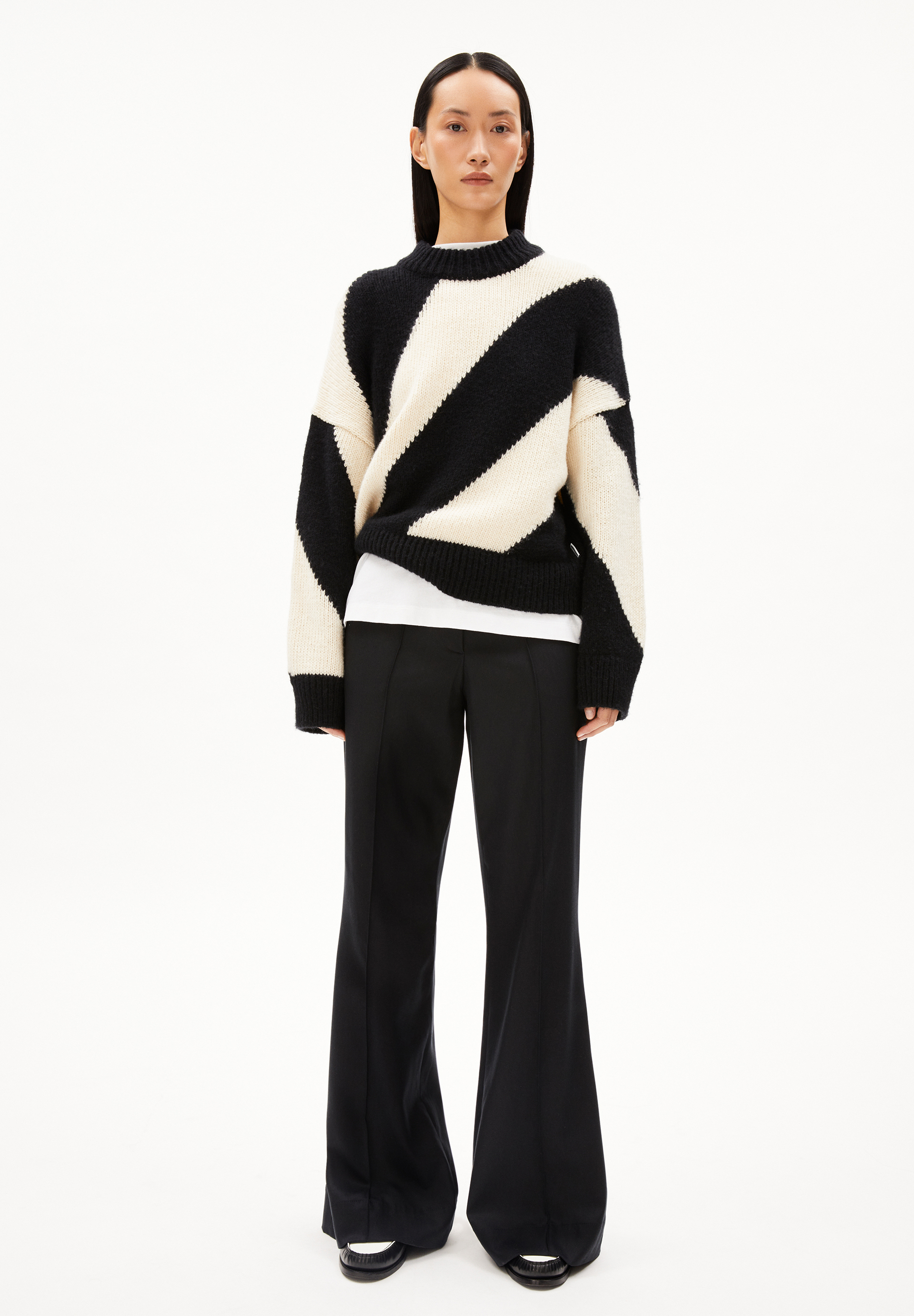 SADNAA STRIPES Sweater Oversized Fit made of Merino-Wool Mix