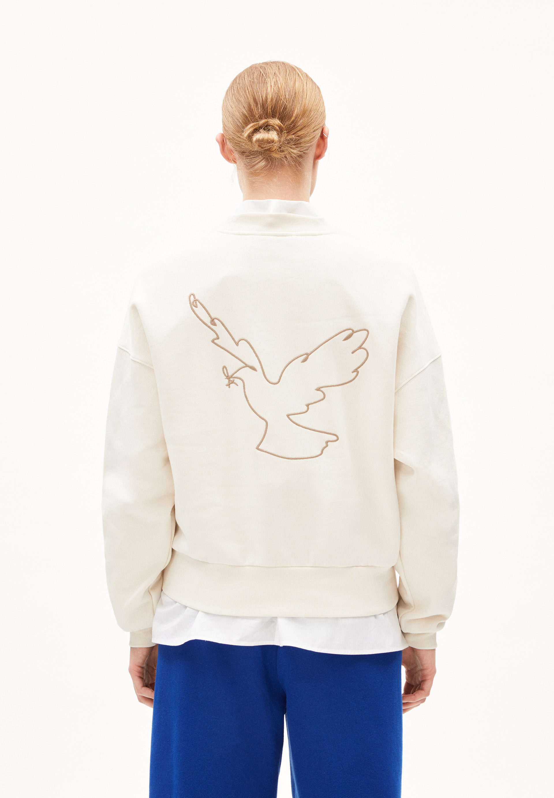 ALIZAA NESTLING Sweater met oversized pasvorm van biologisch katoen