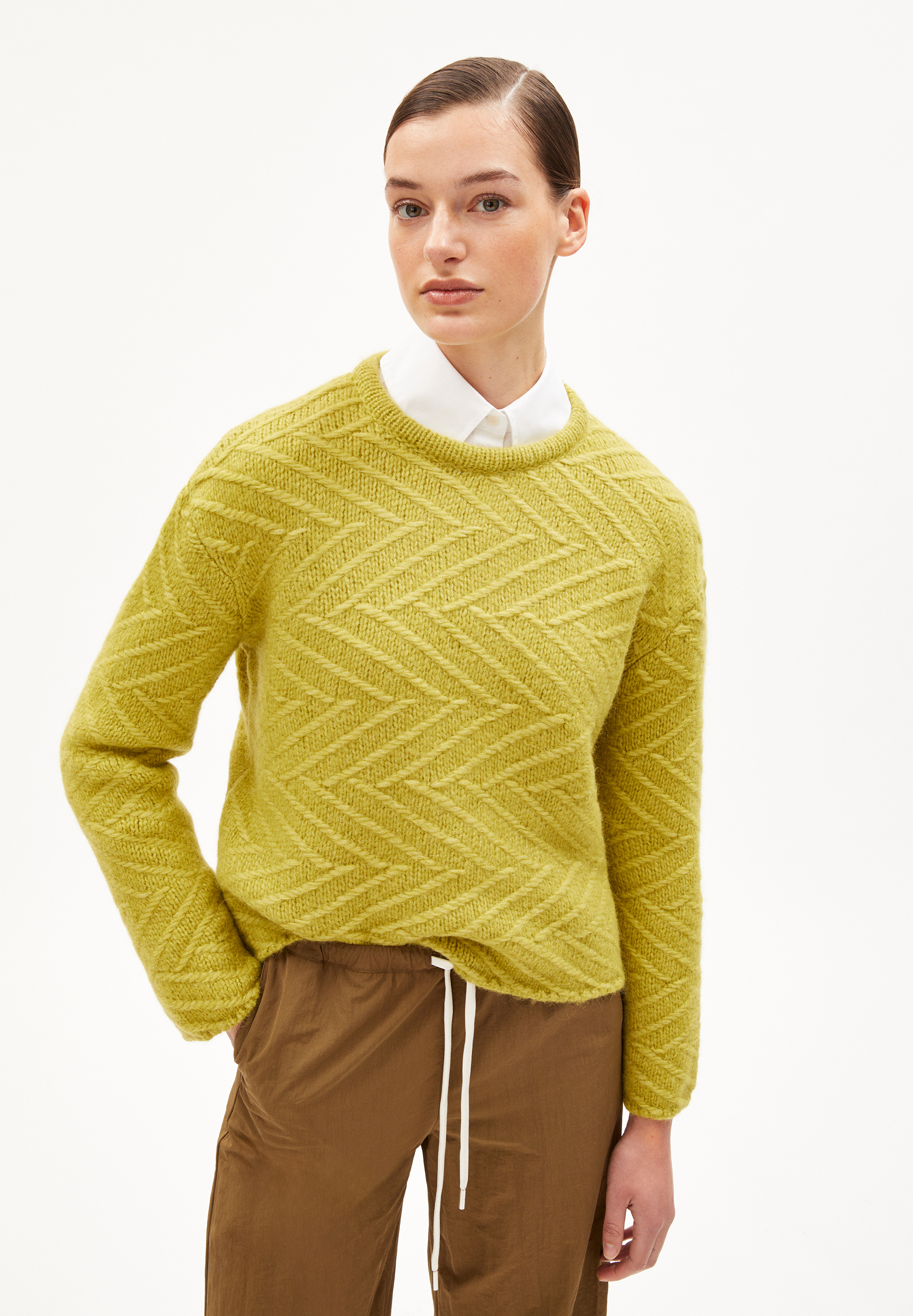 DAAGNY DIAGONAL Sweater Loose Fit made of Alpaca Wool Mix