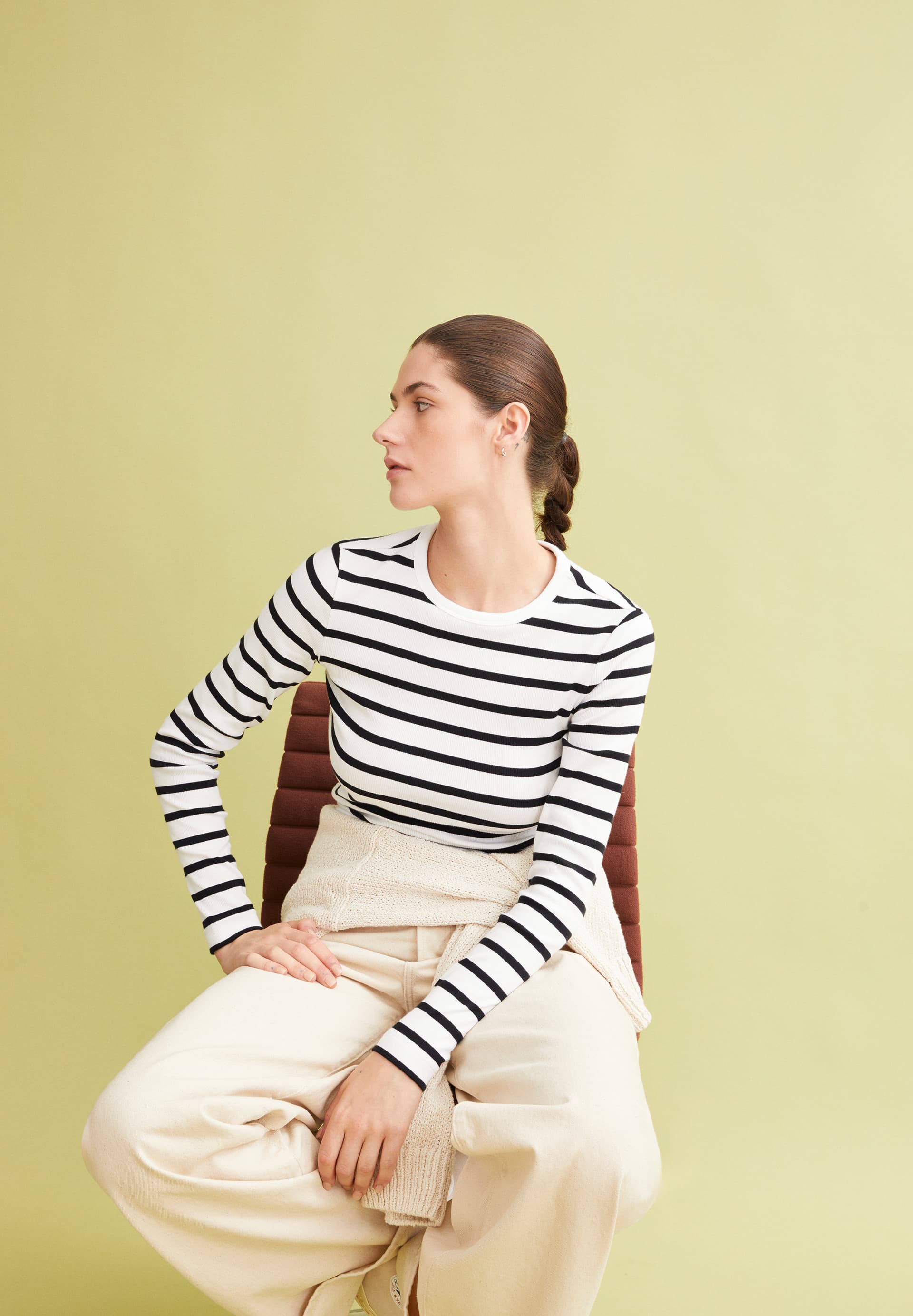 MAYWAA STRIPES Rib-Longsleeve made of Organic Cotton Mix