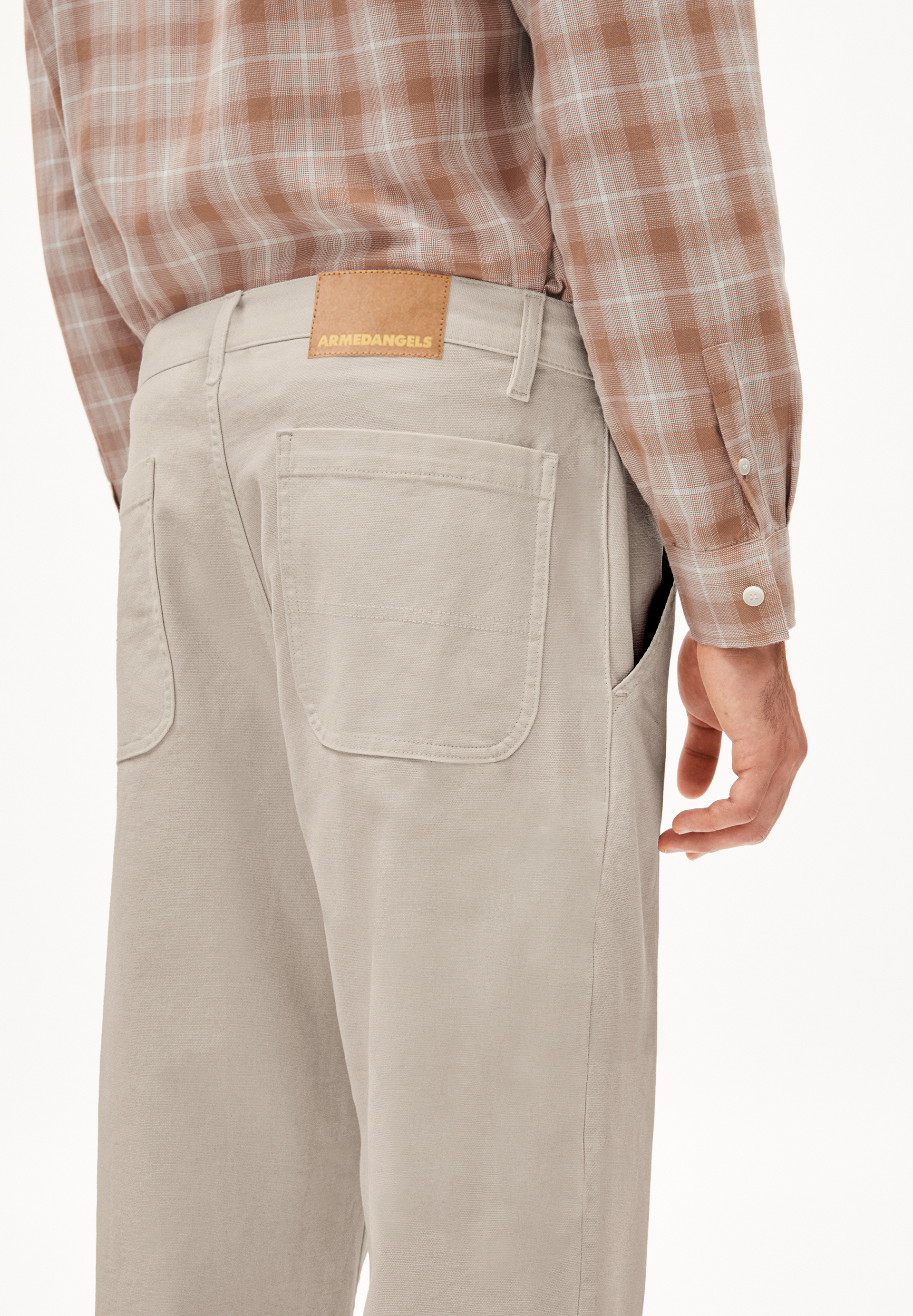 AAGAPIO Pantalon en toile en coton bio mélangé