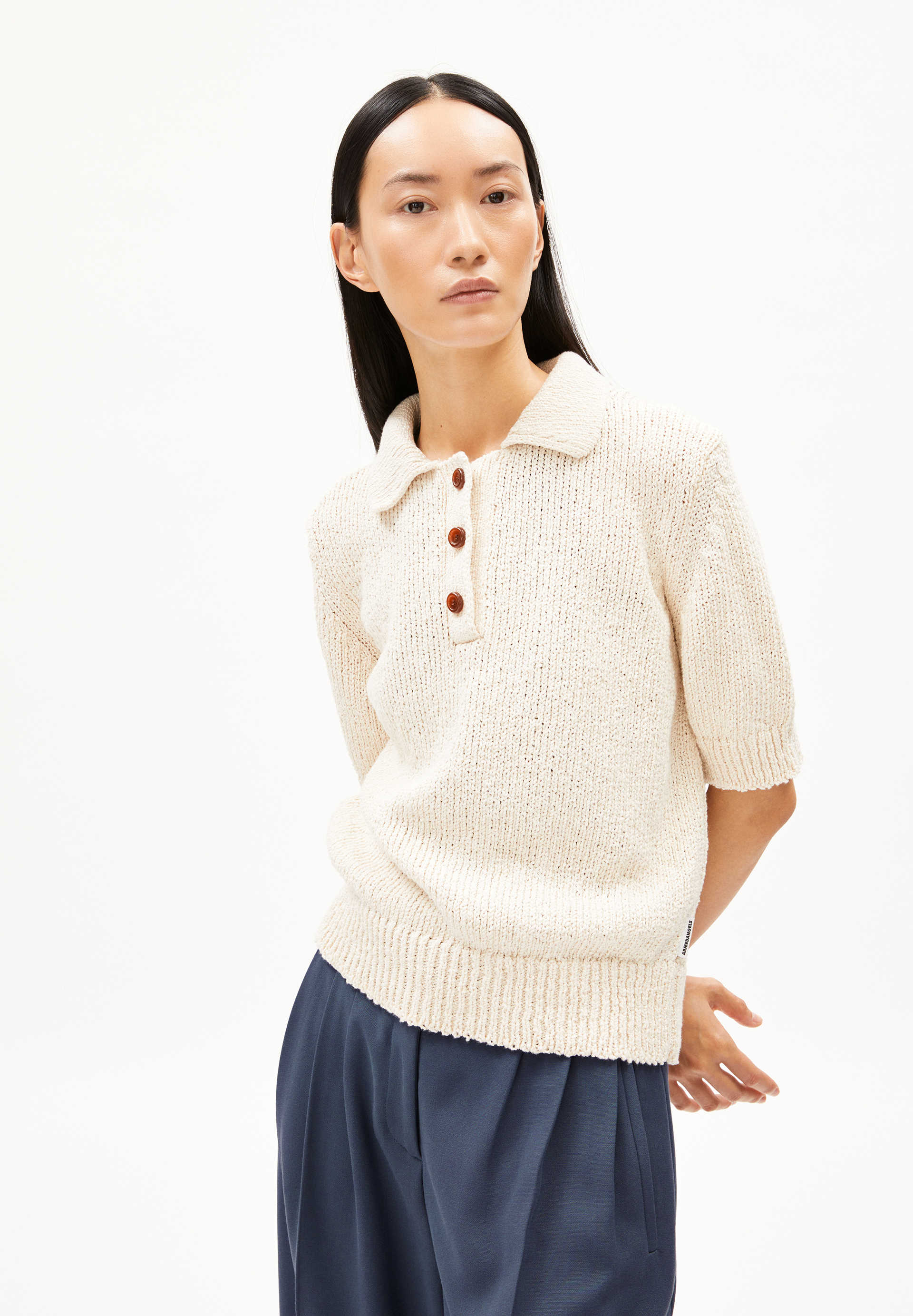 AANYA Knit Shirt made of Organic Cotton Mix