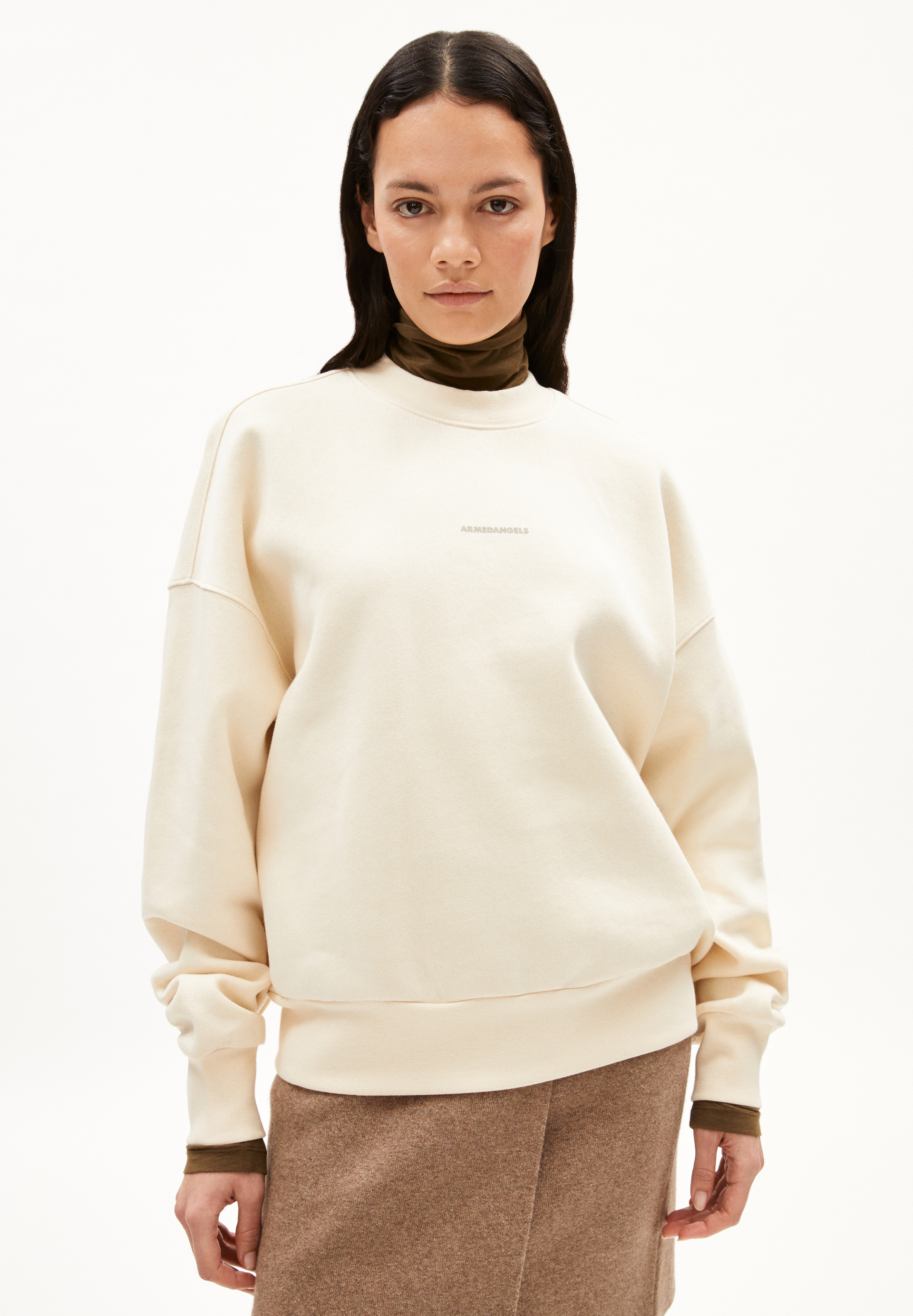 ALIZAA MIRA Sweater met oversized pasvorm van biologisch katoen