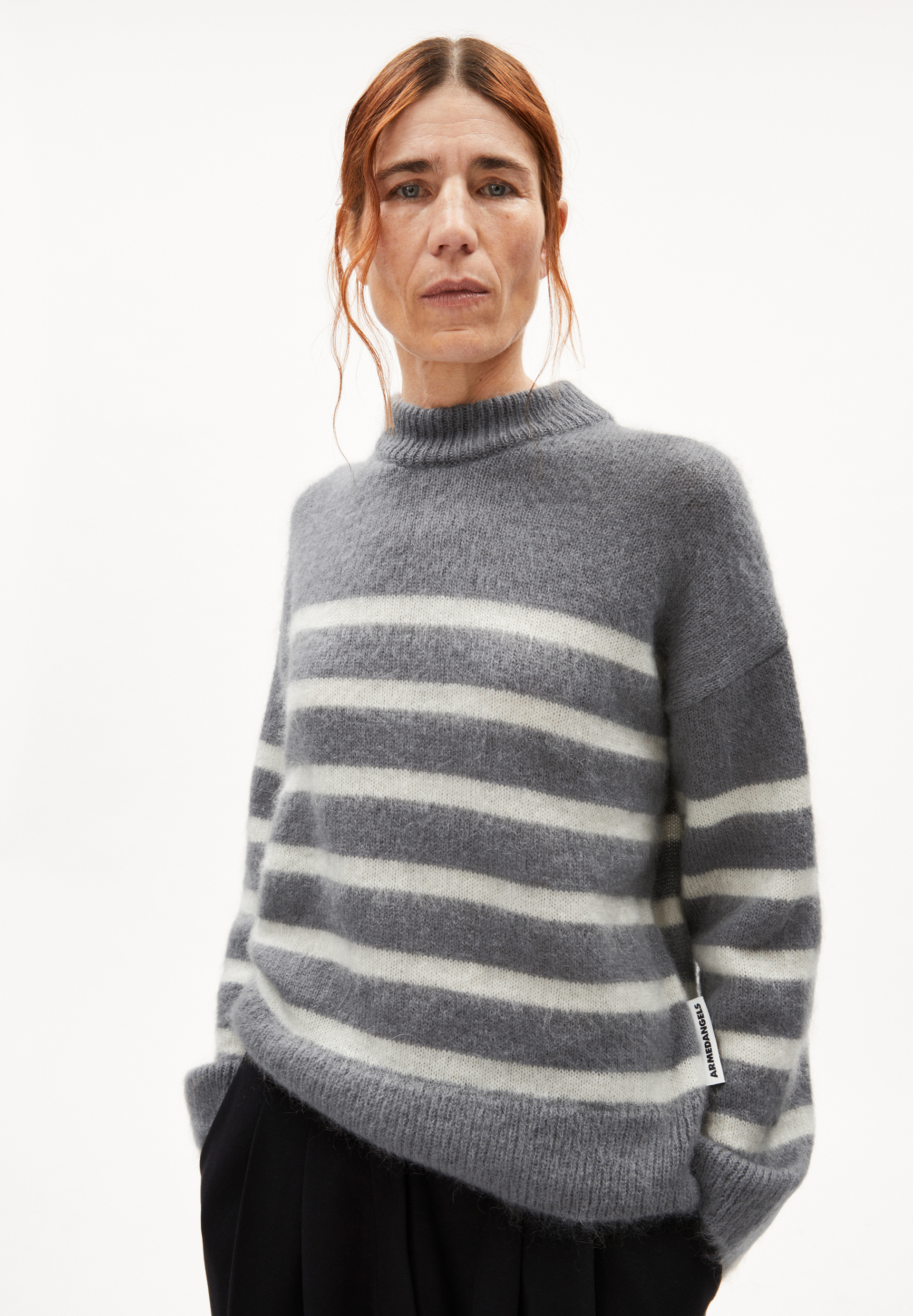 GWYNEIRAA STRIPES Sweater Loose Fit made of Mohair Wool Mix