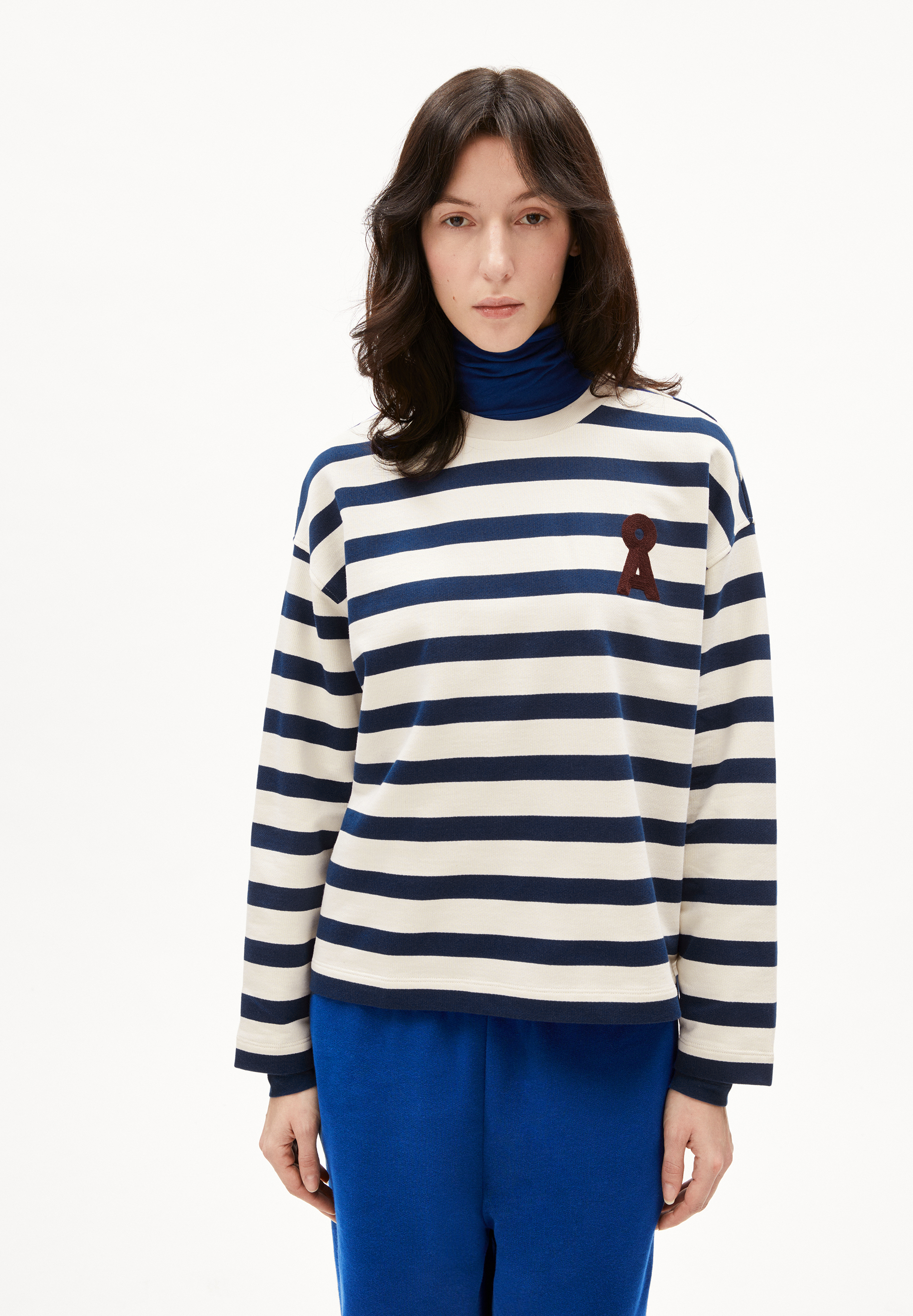 FRANKAA MAARLEN BOLD Sweater met oversized pasvorm van biologisch katoen