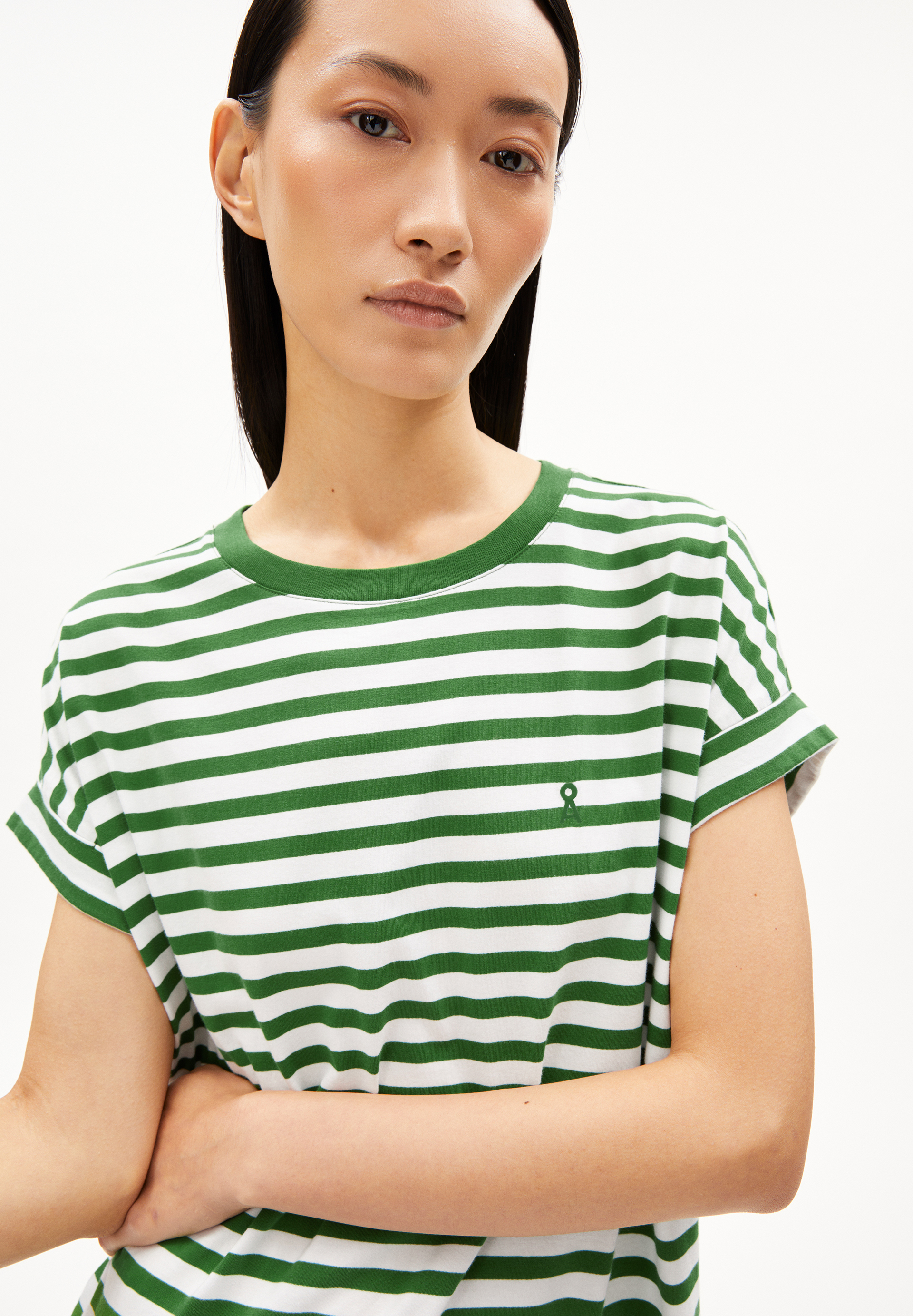 IDAARA STRIPES T-shirt à coupe ample en coton bio