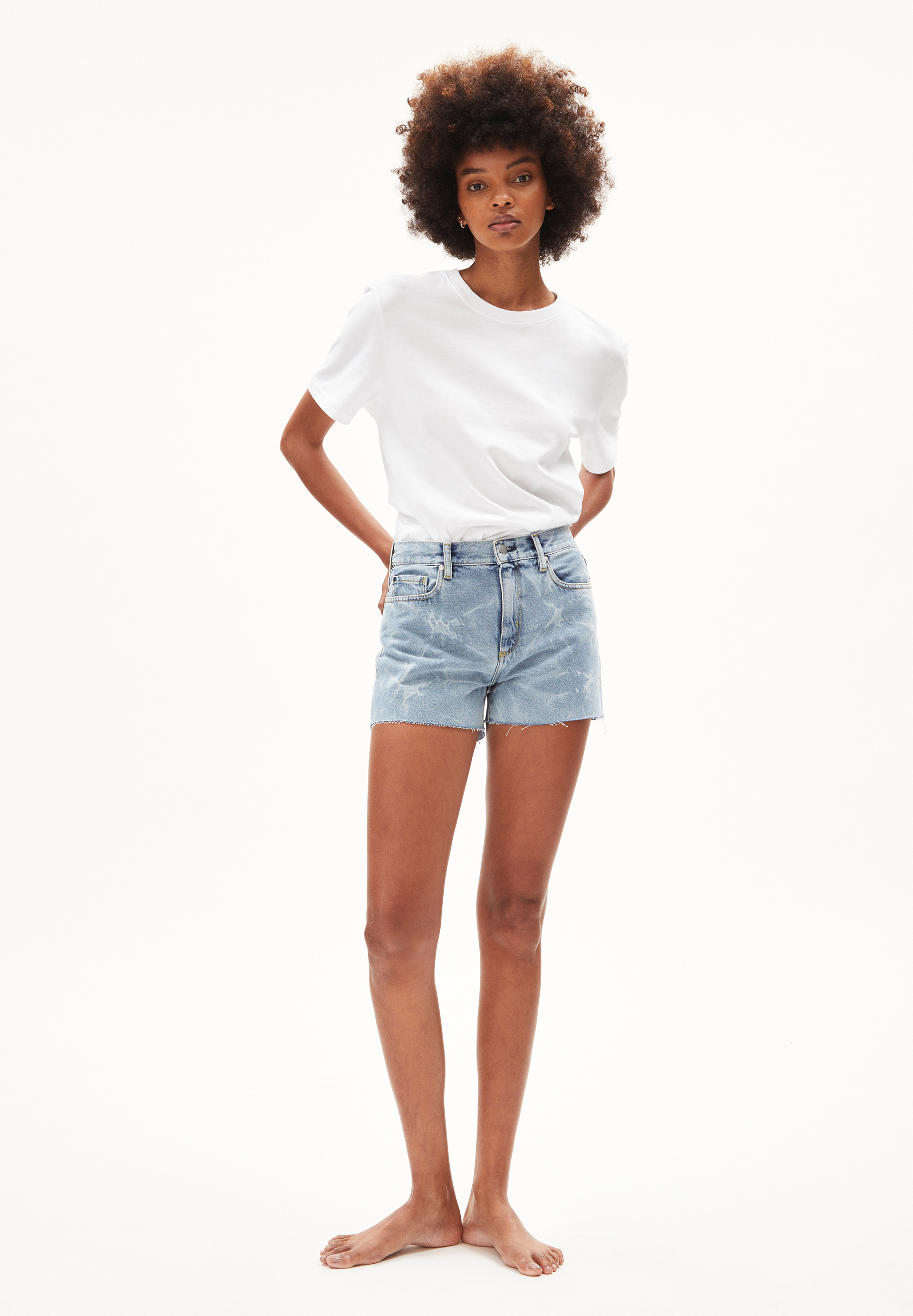 MALEAA BATIK Short en jean en coton bio