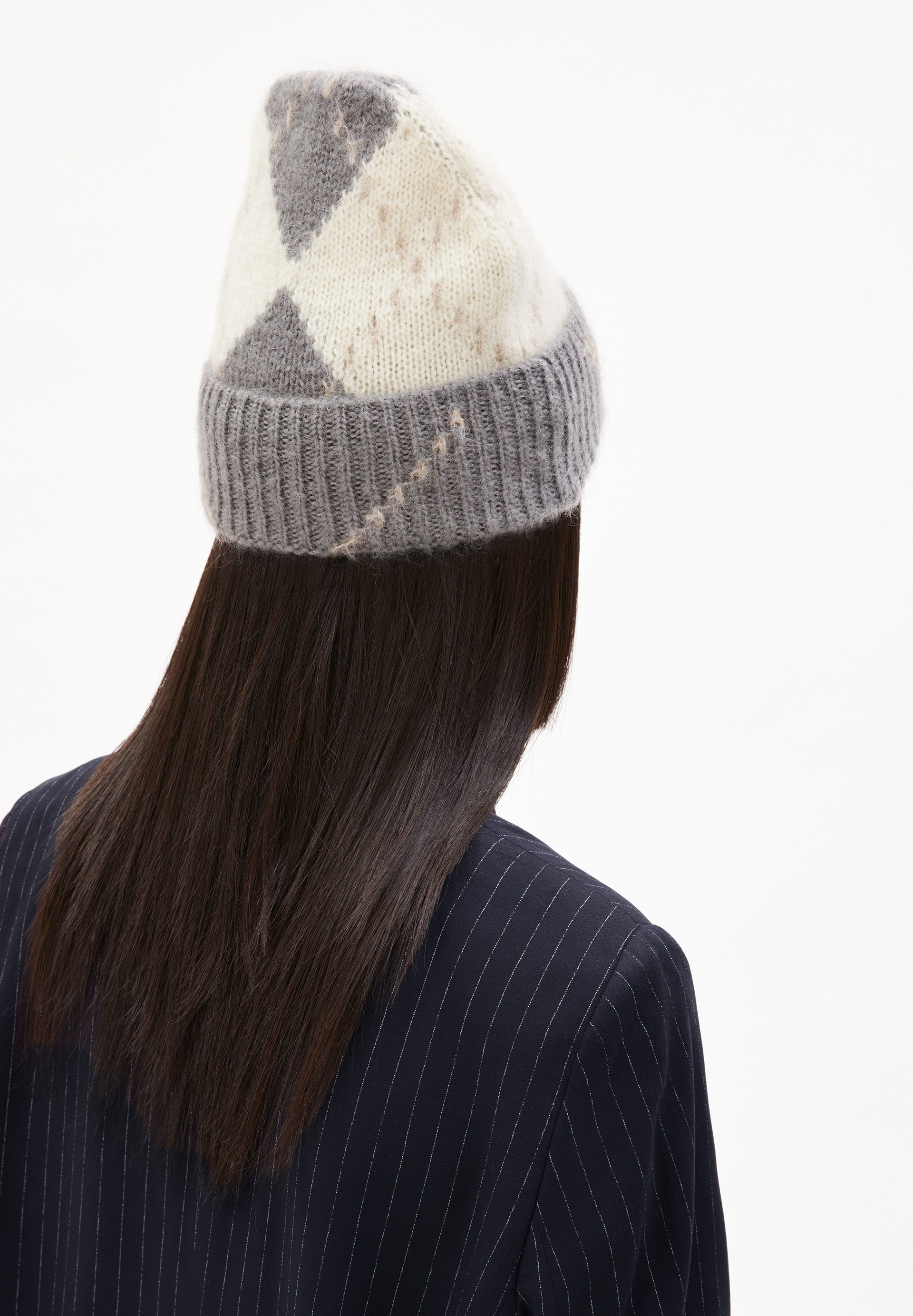 SNOWAA ARGYLE Beanie made of Mohair Wool Mix