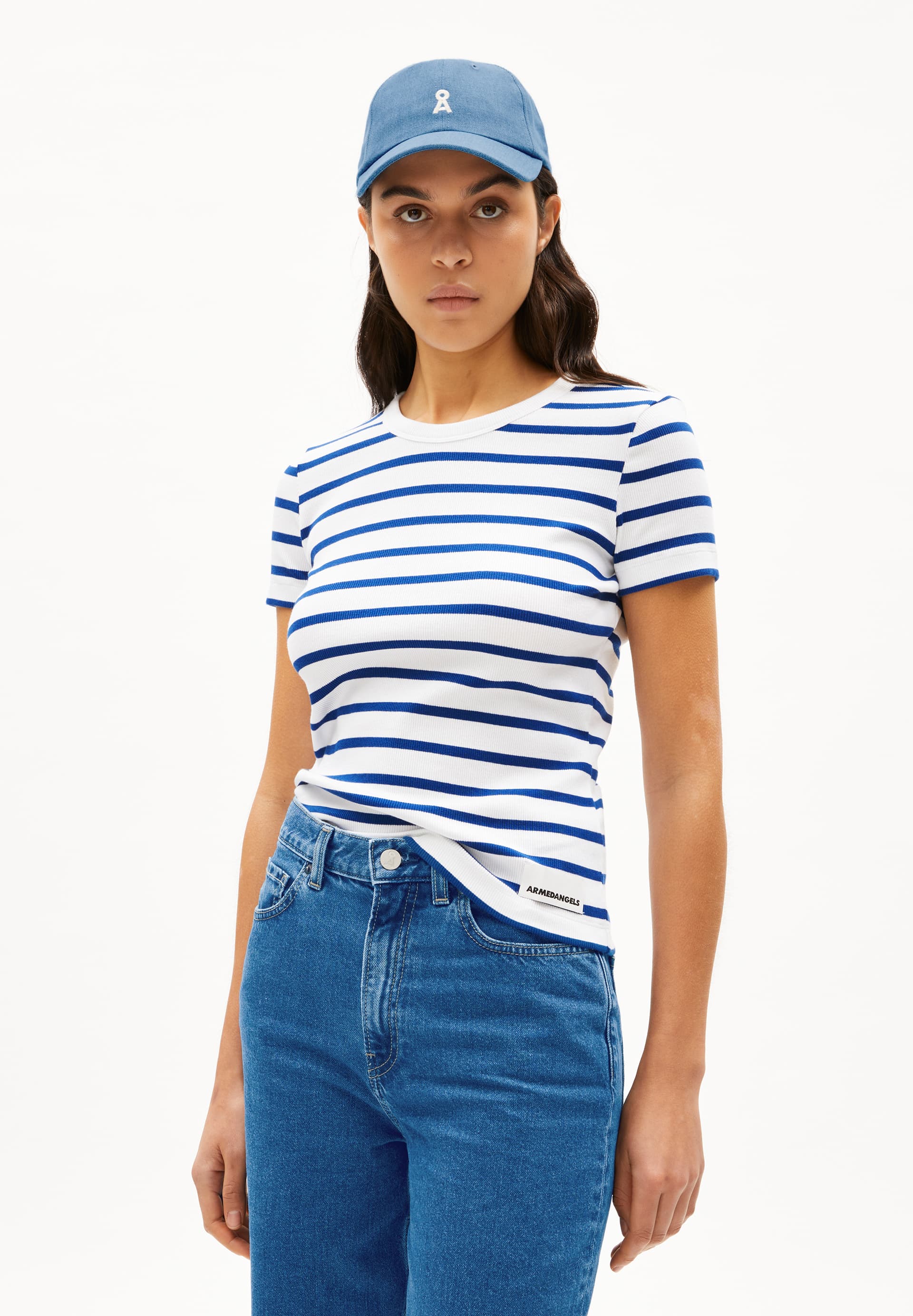 KARDAA STRIPES Ripp-T-Shirt aus Bio-Baumwoll Mix