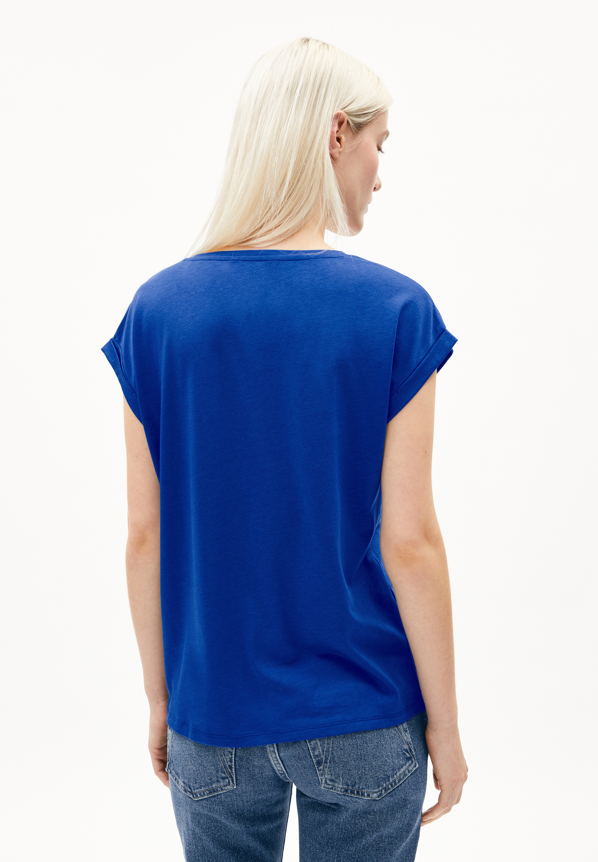 JILAANA T-shirt met loose fit van TENCEL™ Lyocell-mix