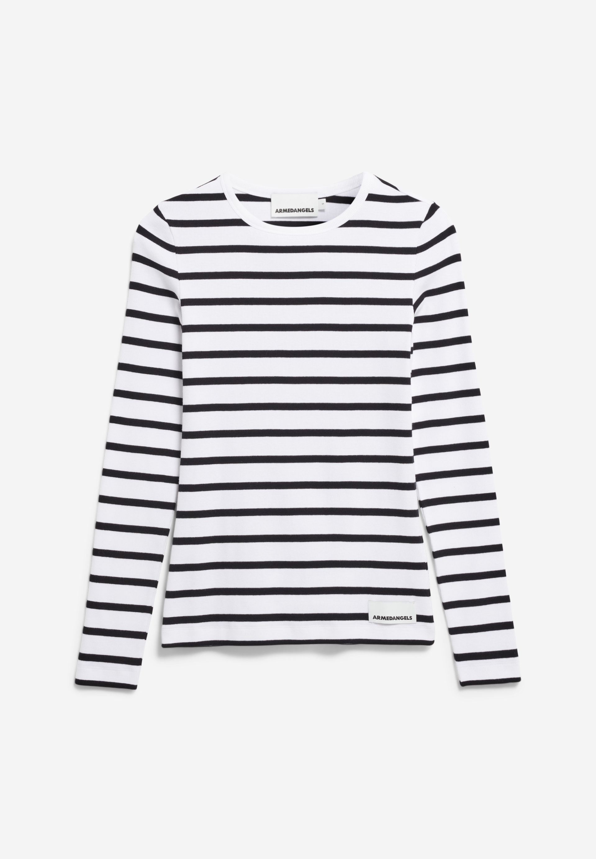 MAYWAA STRIPES Ripp-Longsleeve aus Bio-Baumwoll Mix