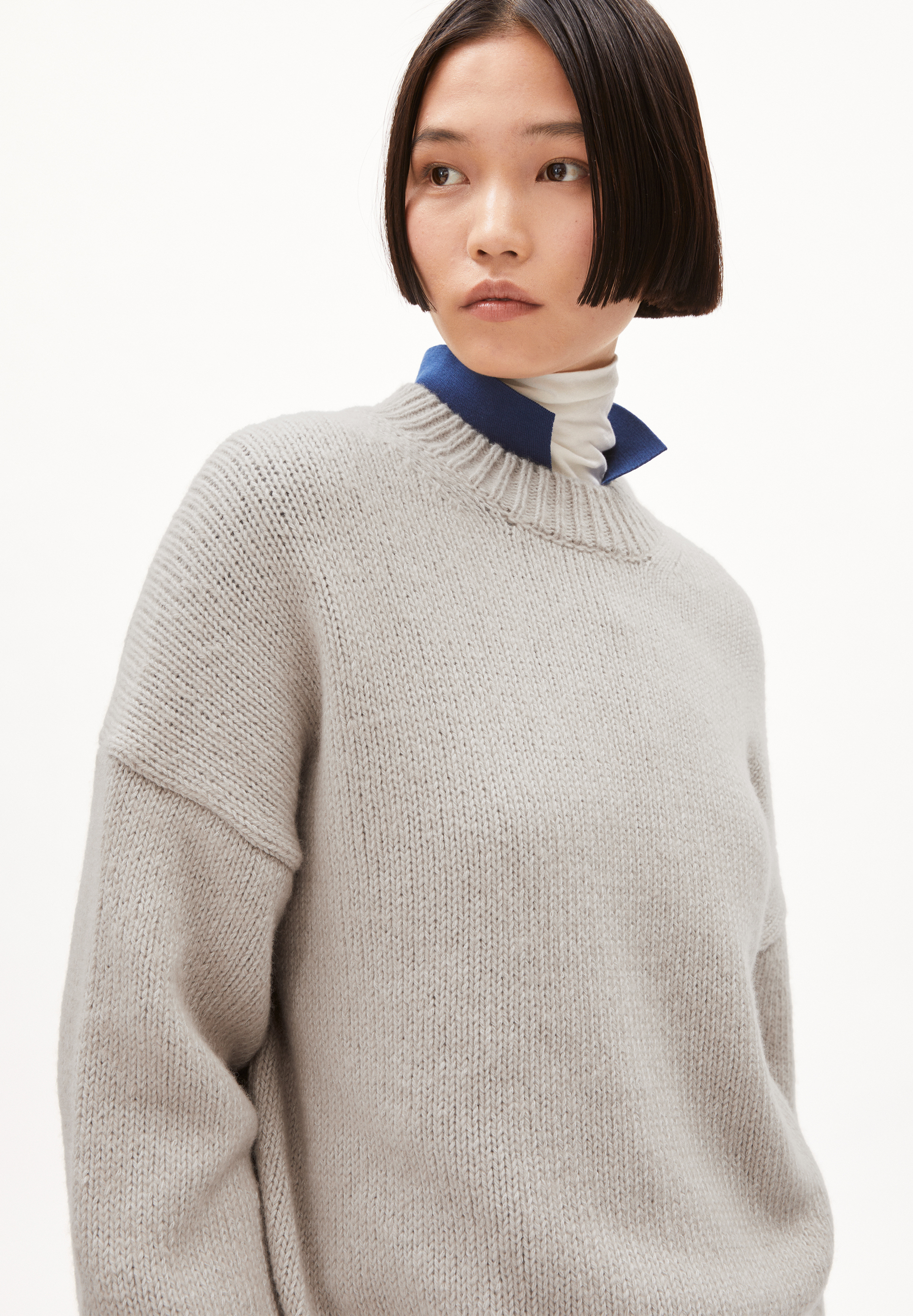 SADNAA SOLID Sweater Oversized Fit made of Merino-Wool Mix