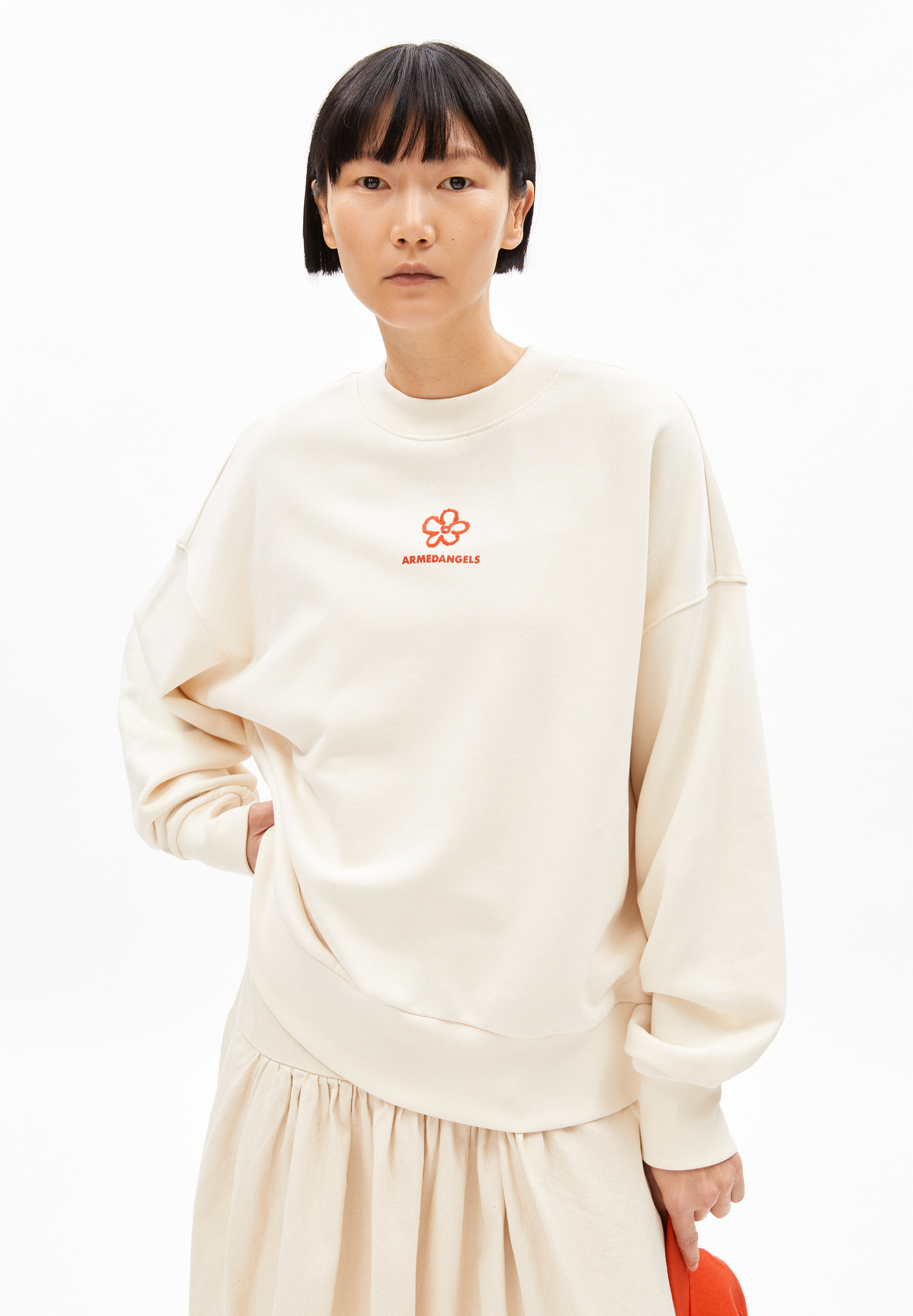 ALIZAA FLOWER Sweat-shirt en coton biologique