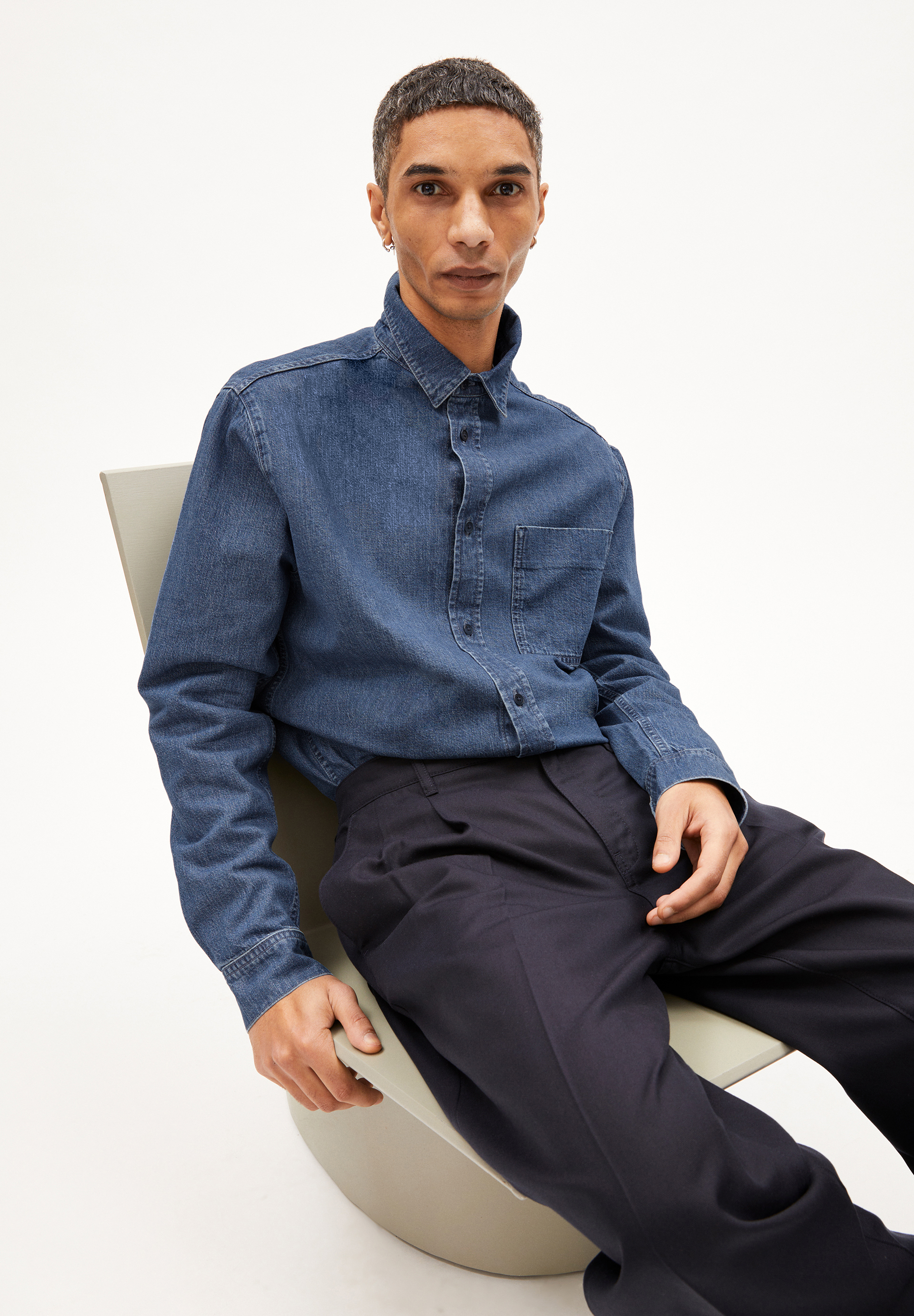 BAASO Shirt Relaxed Fit made of Organic Cotton Mix