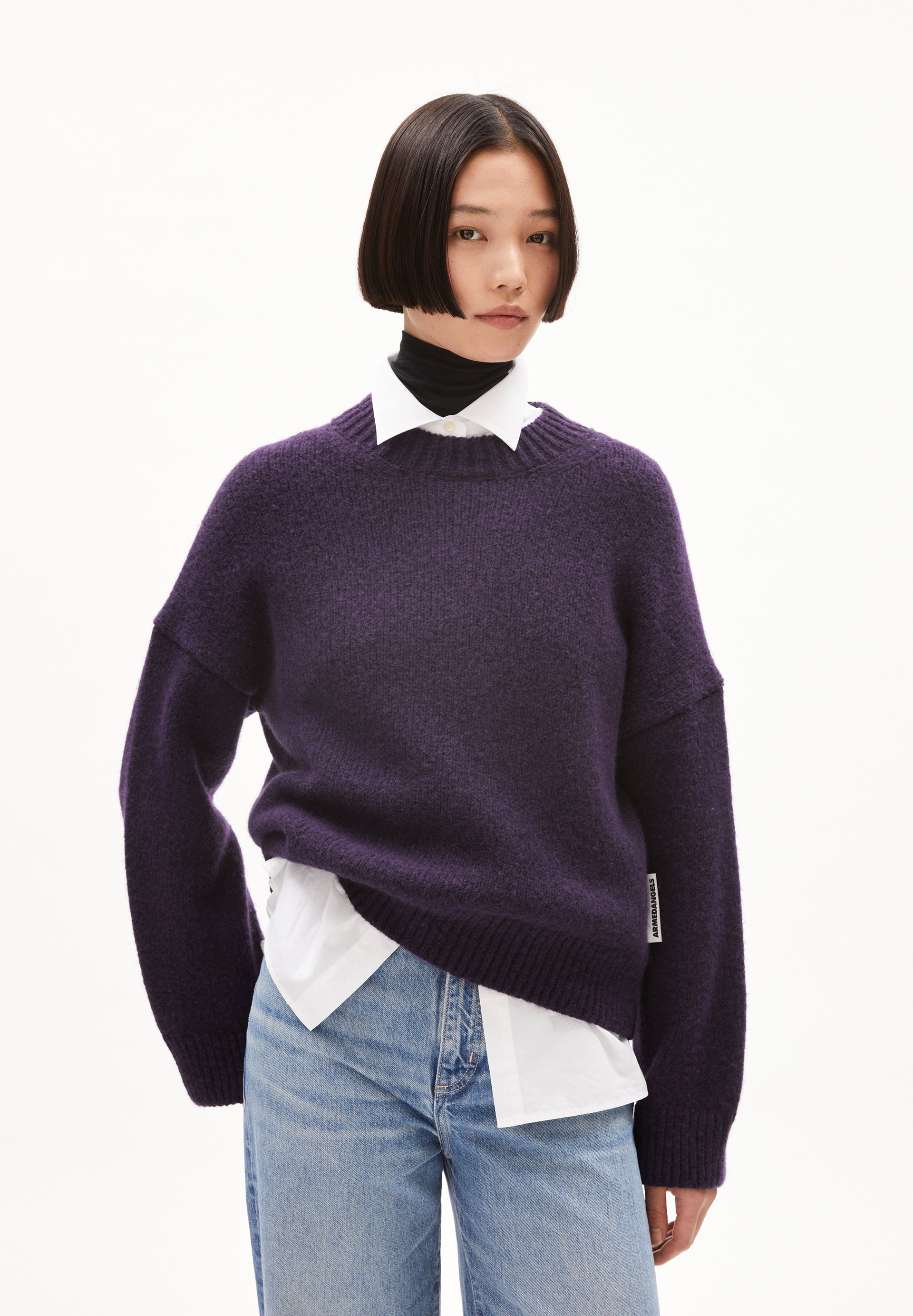 SADNAA SOLID Sweater Oversized Fit made of Merino-Wool Mix