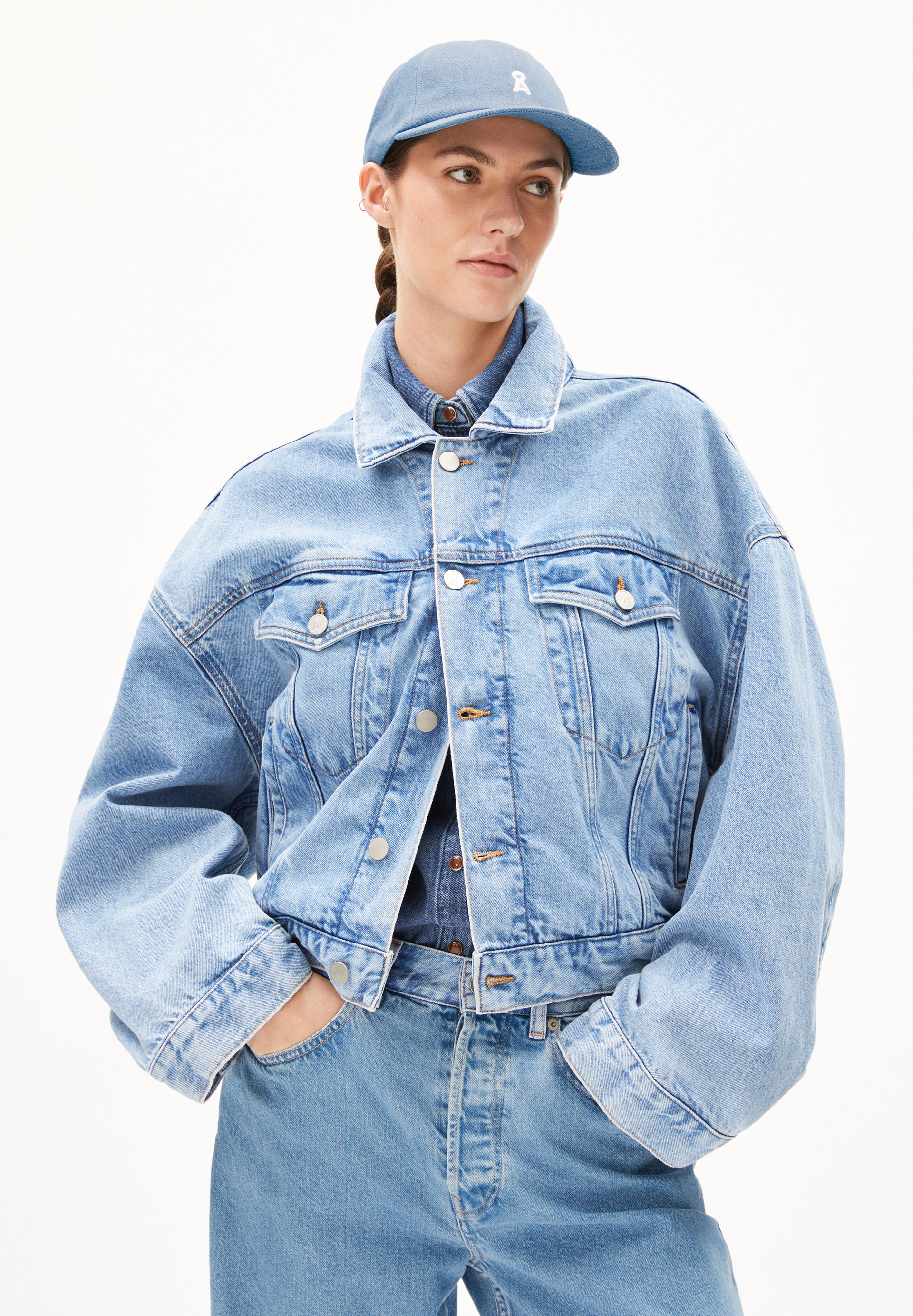 PAASITHE Veste en jean en coton recyclé