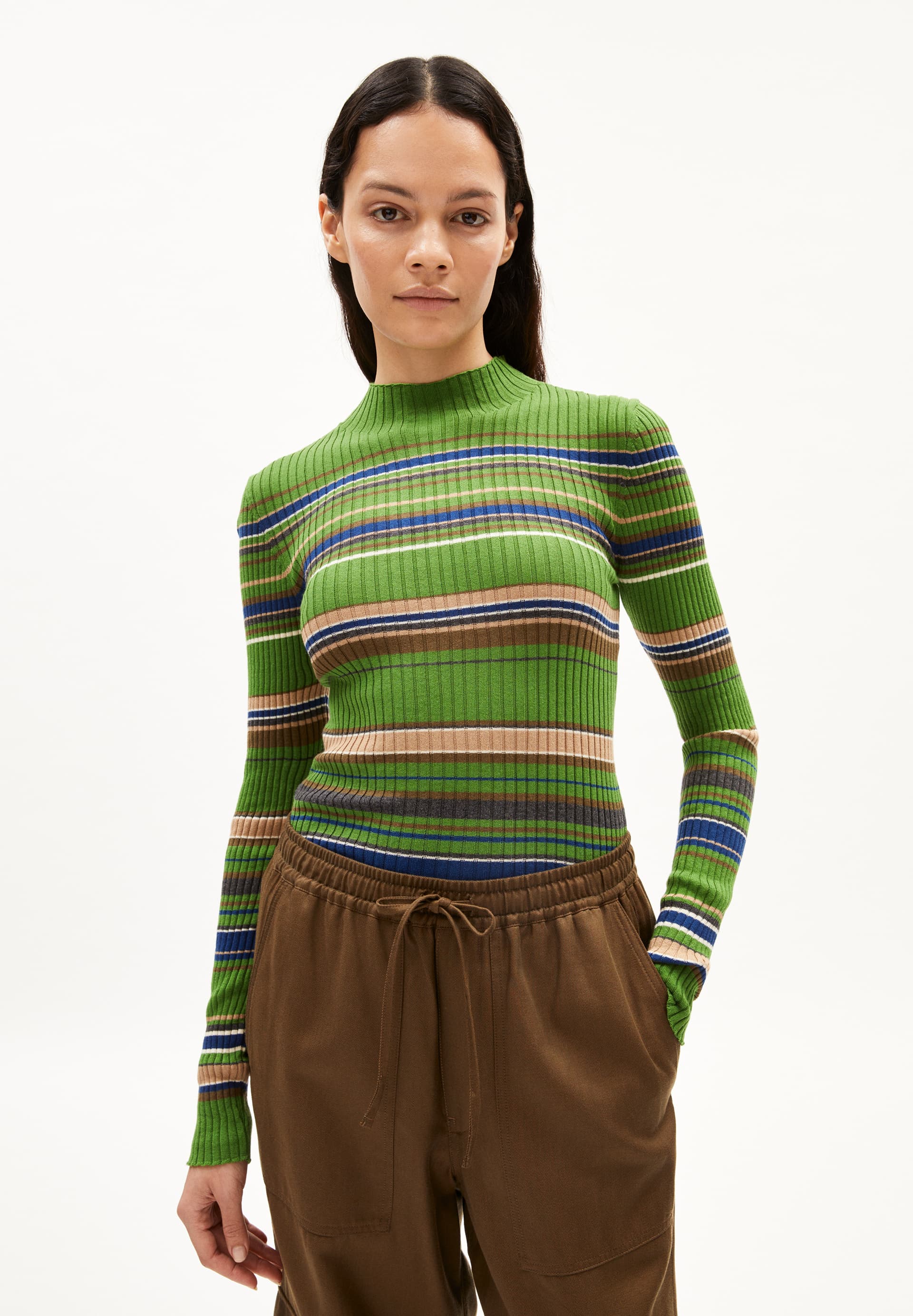 ALAANIA NEW STRIPES Pullover Slim Fit aus Bio-Baumwolle